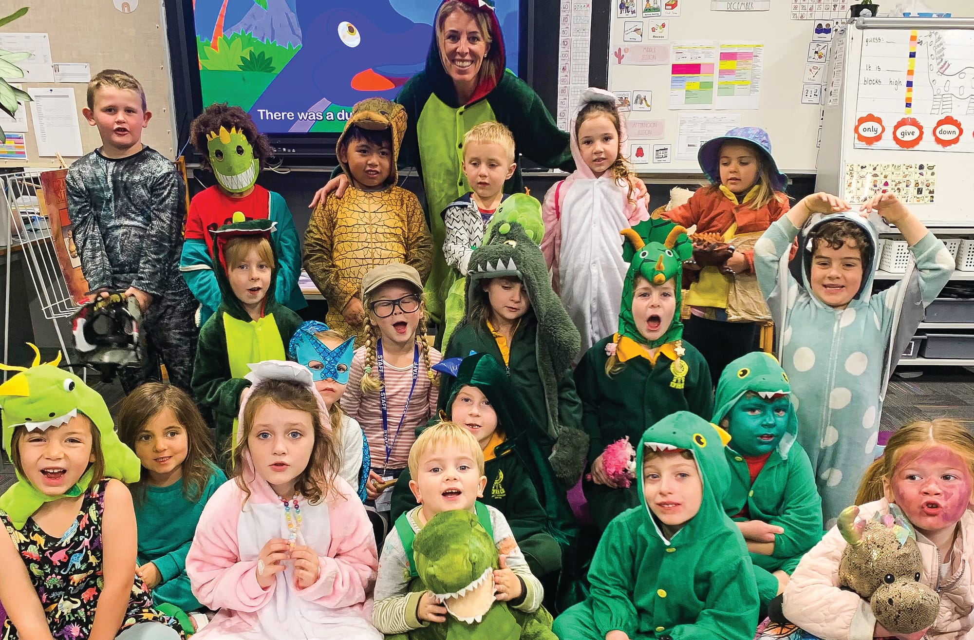 Dinosaurs roar at Cowes Primary