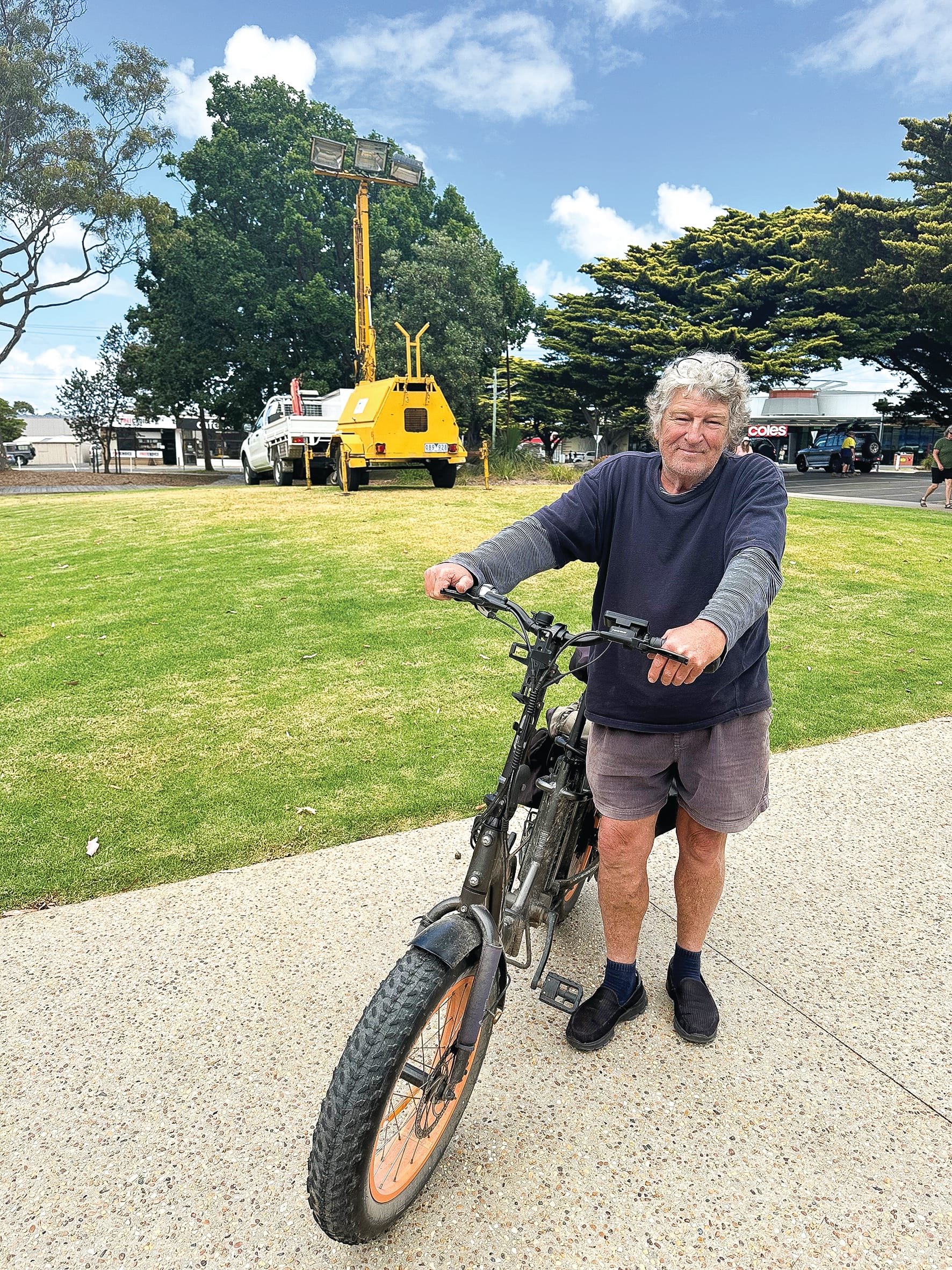Island locals during the power outage
