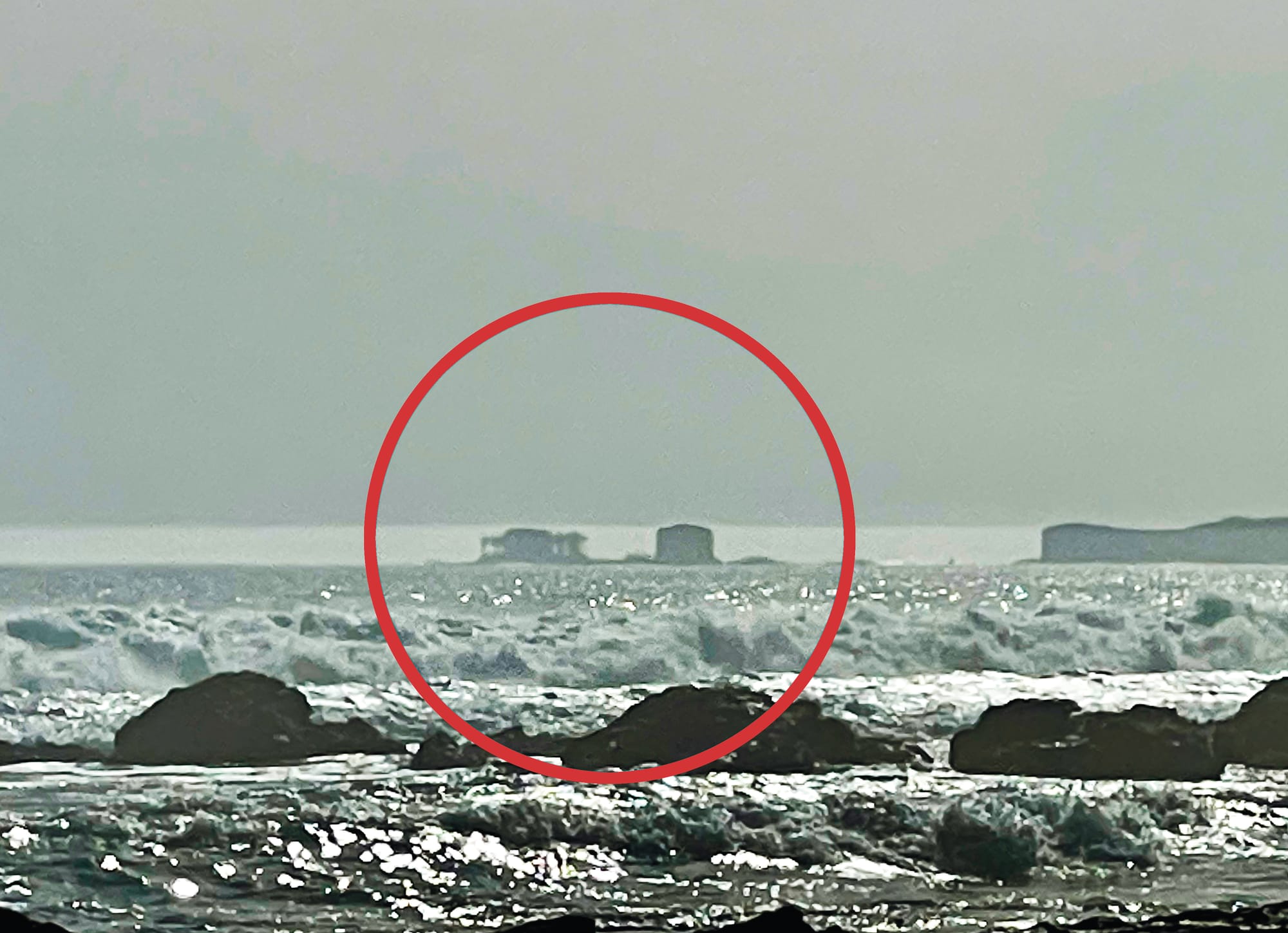 Mystery object on the ocean