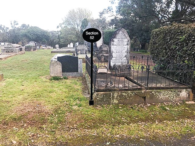 Good signs for cemetery