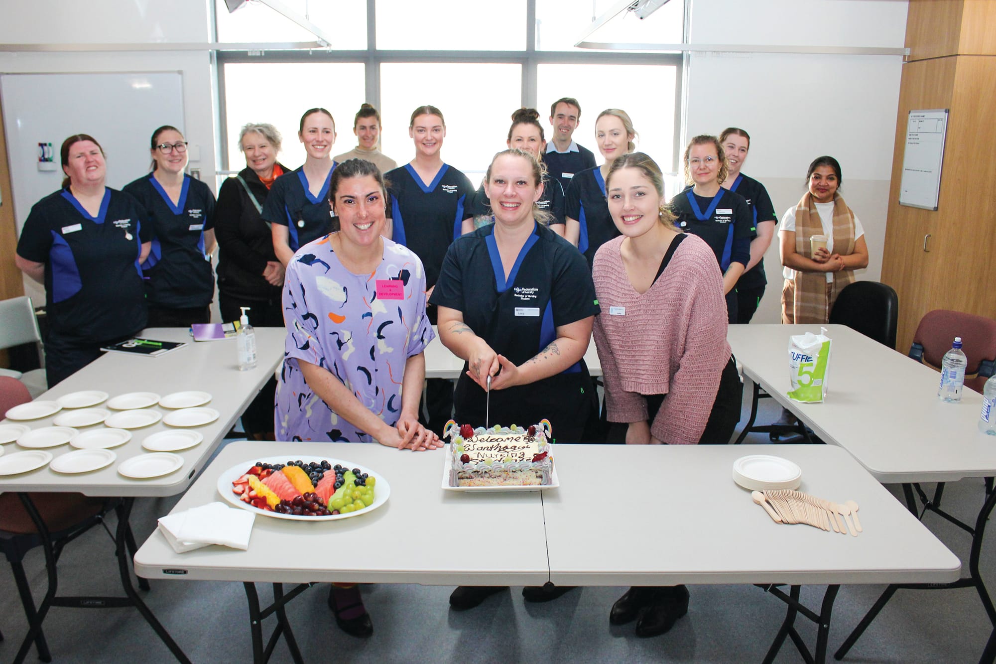 Nursing students arrive at Wonthaggi