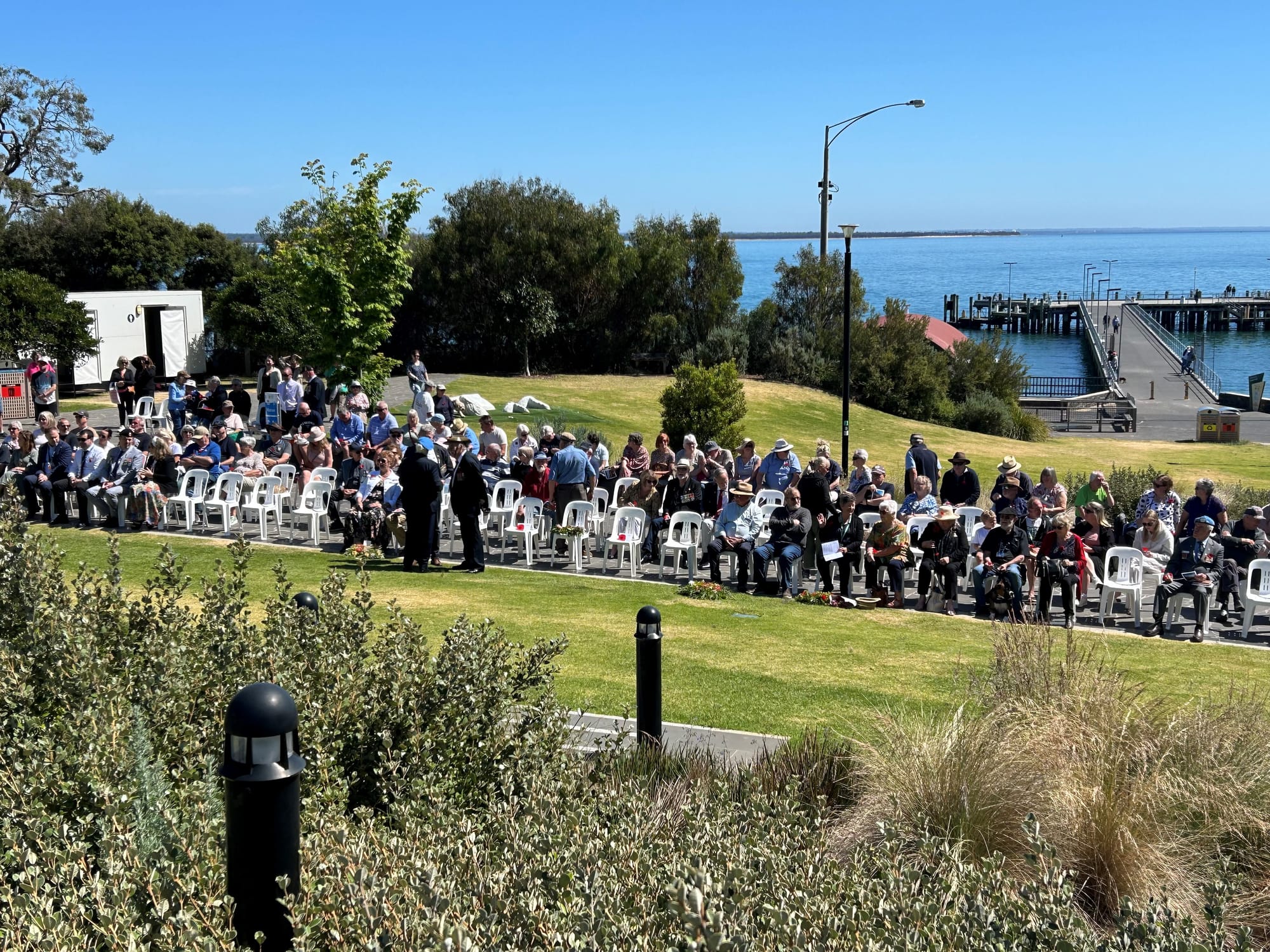 Remembrance Day ceremony at Cowes