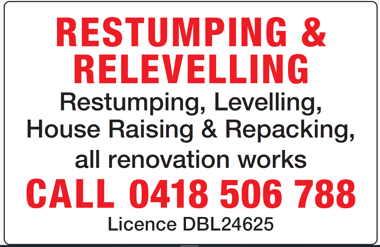 Restumping & Relevelling