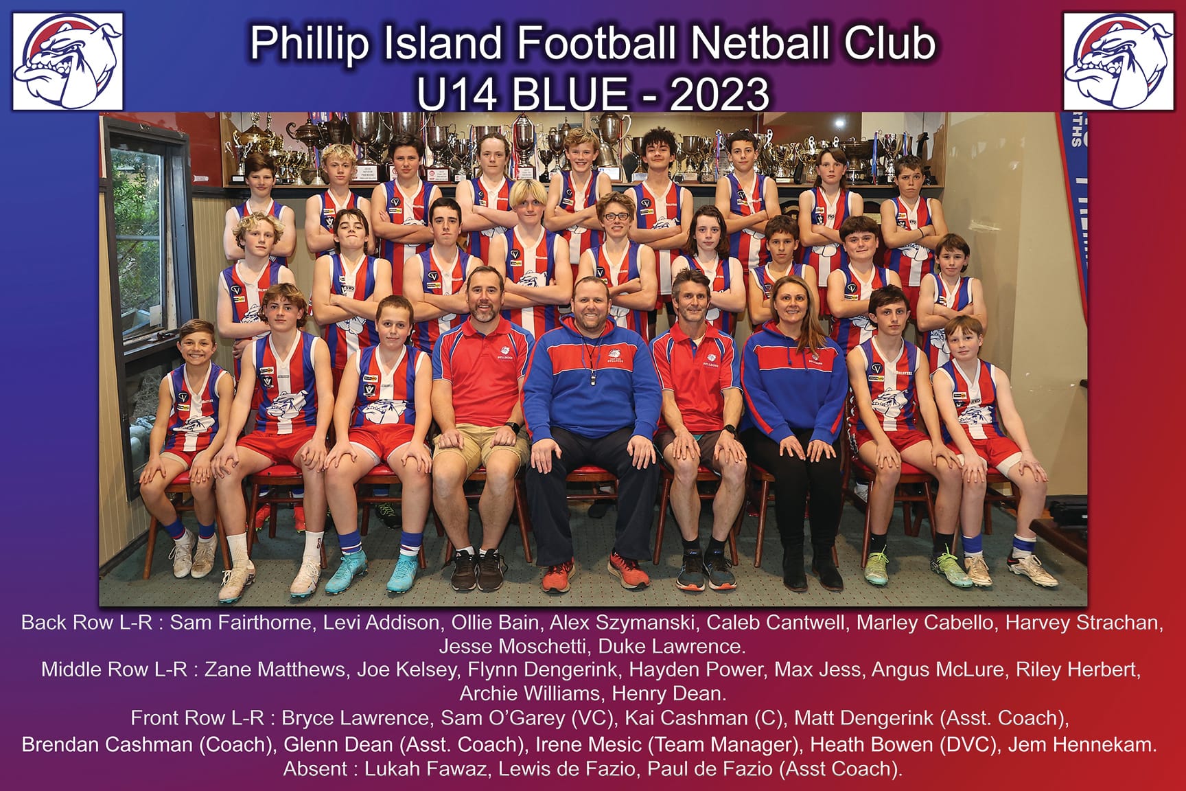 Congratulations to U14 Blue for a successful season!