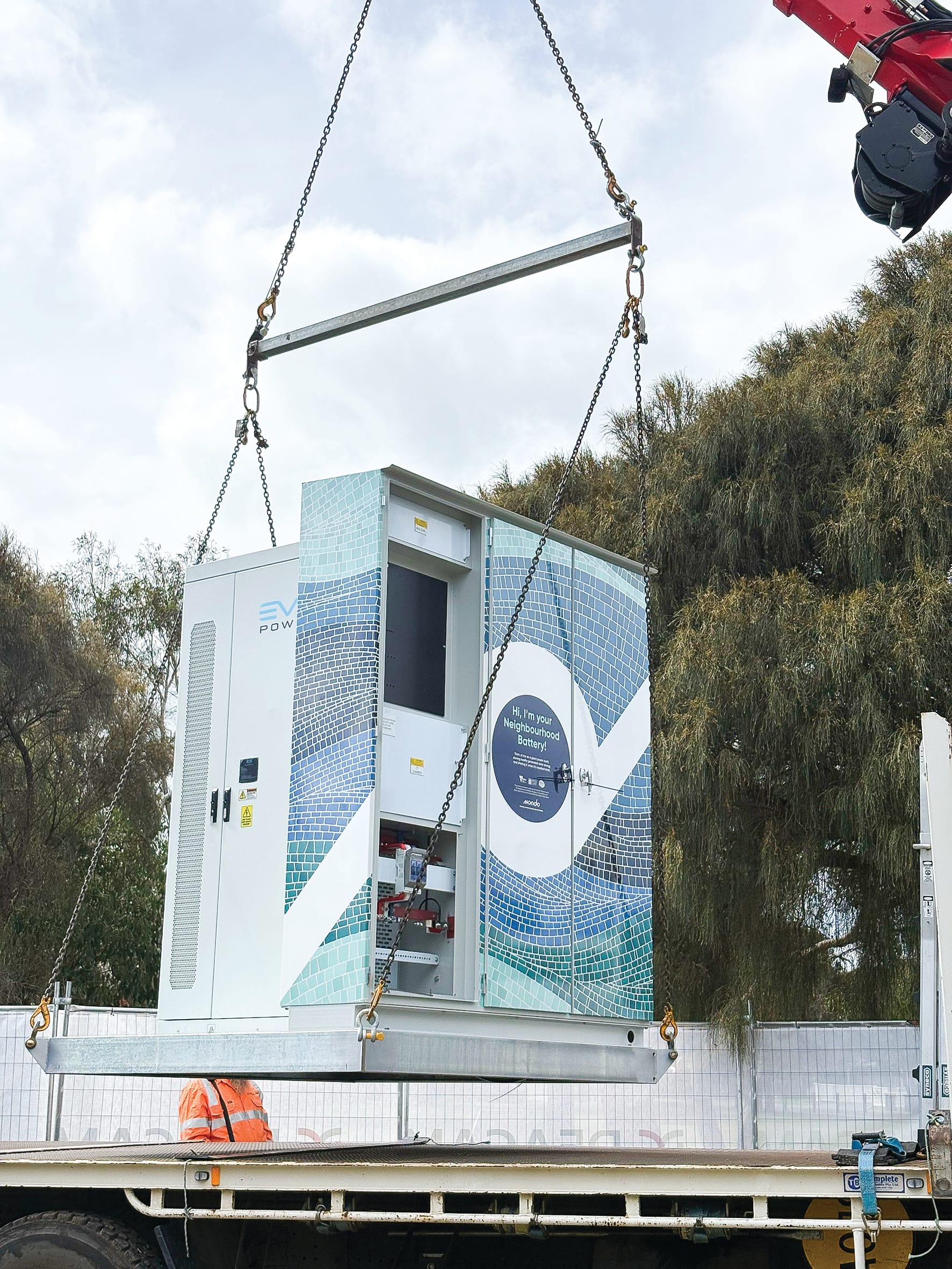 Battery installation begins