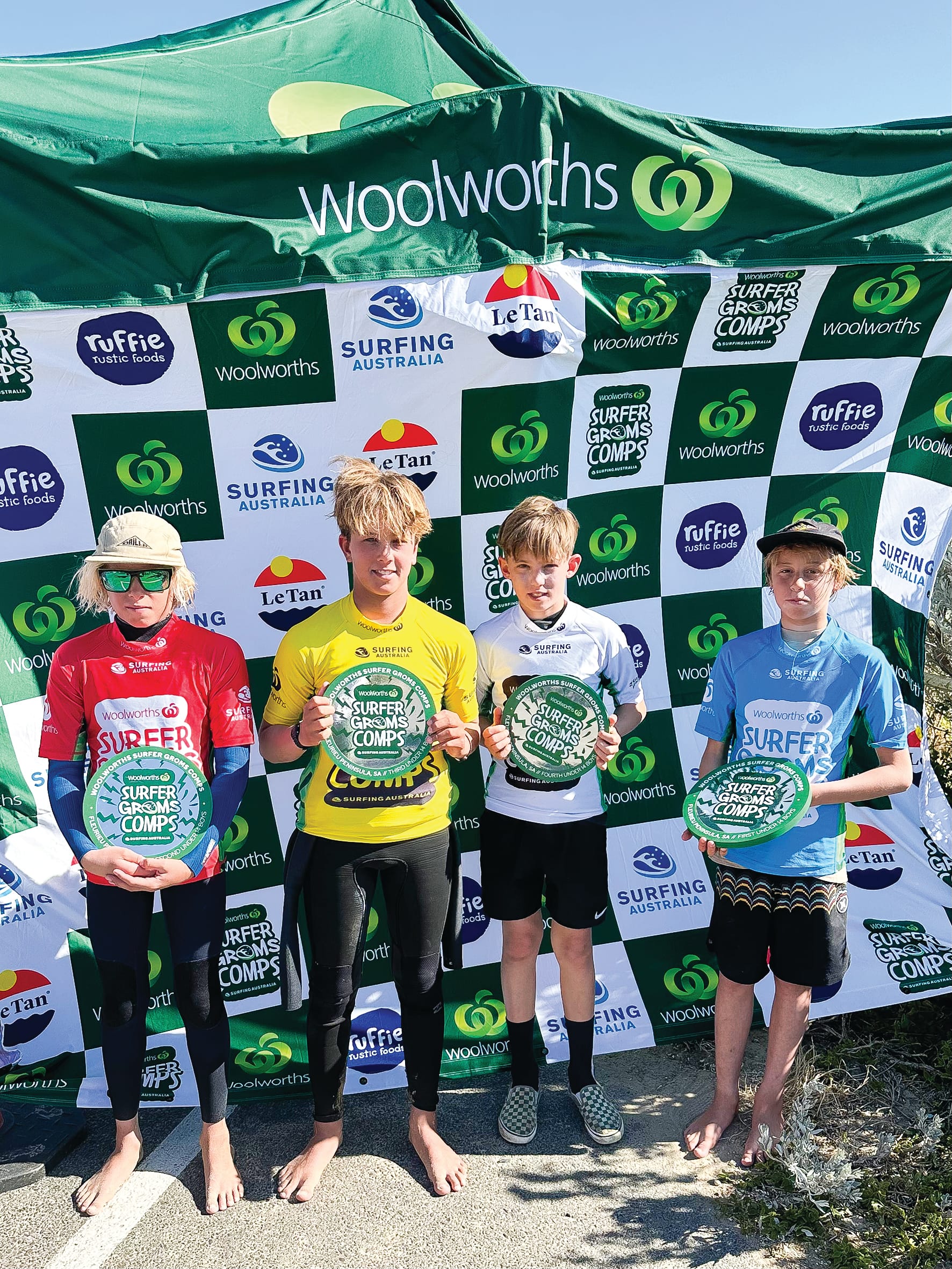 Island grom on the podium