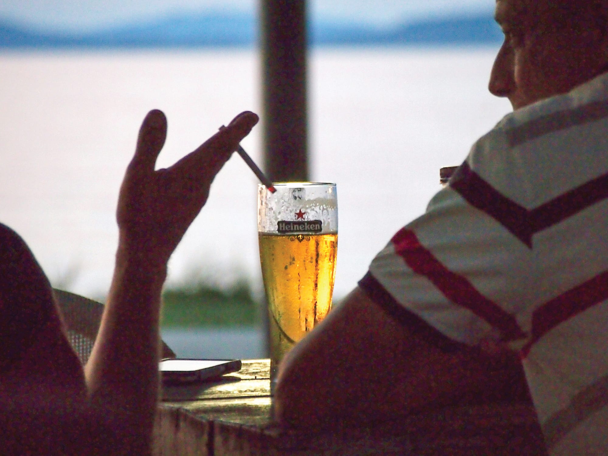 Too much booze and ciggies