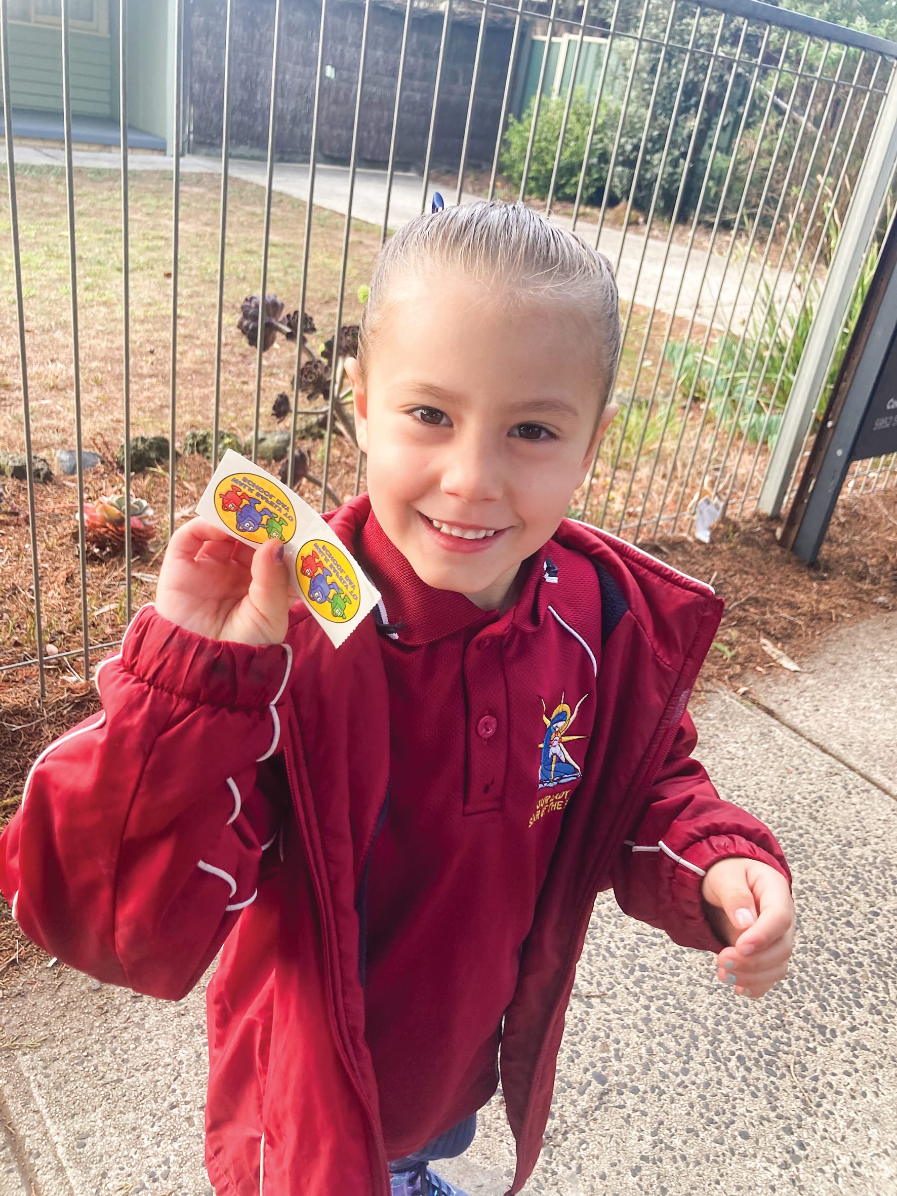 Star of the Sea walks to school