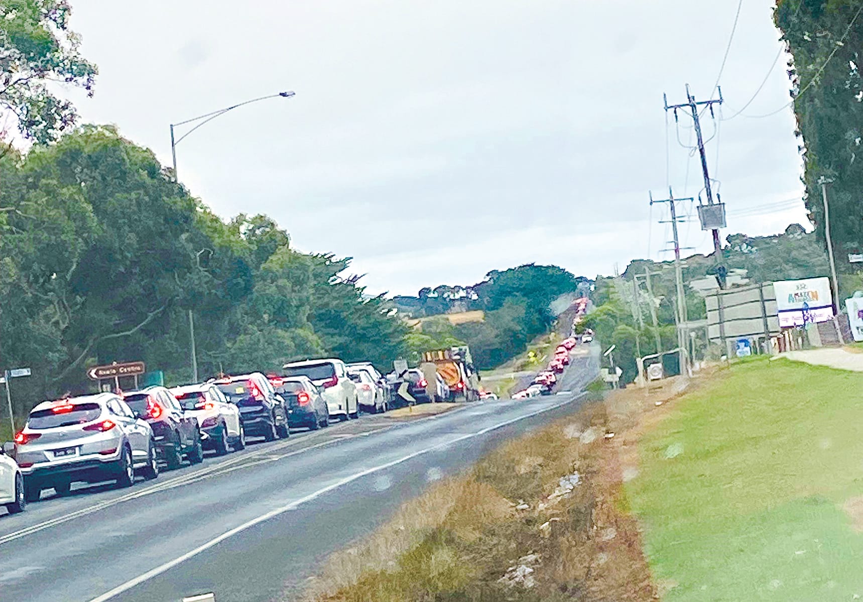 Traffic gridlock as holiday season ends