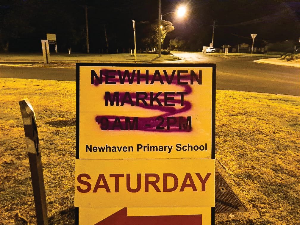 School’s signs hit again