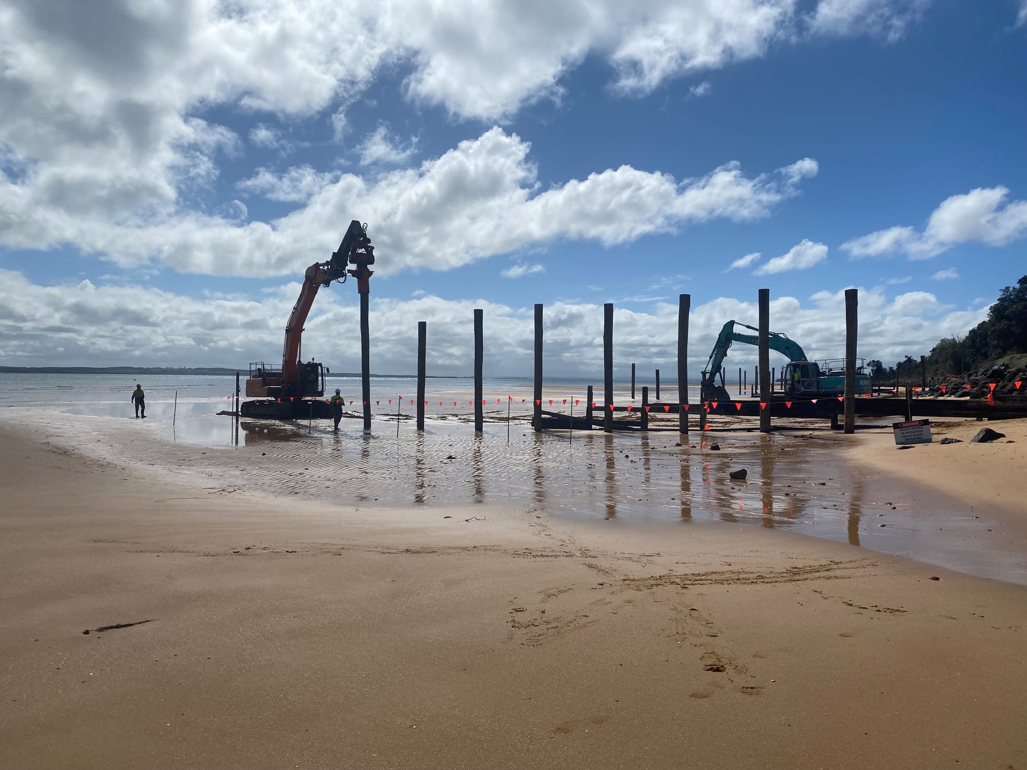 Foreshore work in full swing