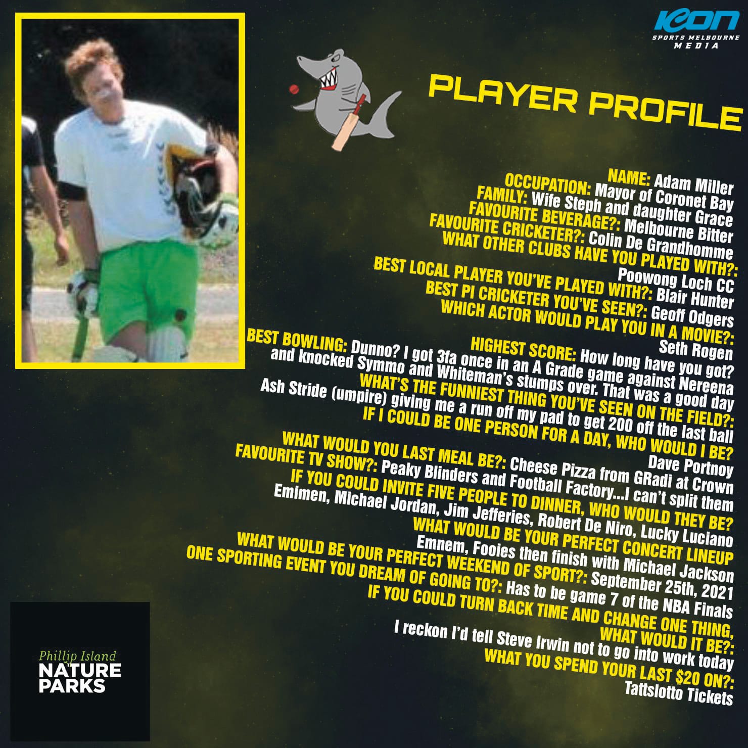 Cricket Profile - Adam Miller