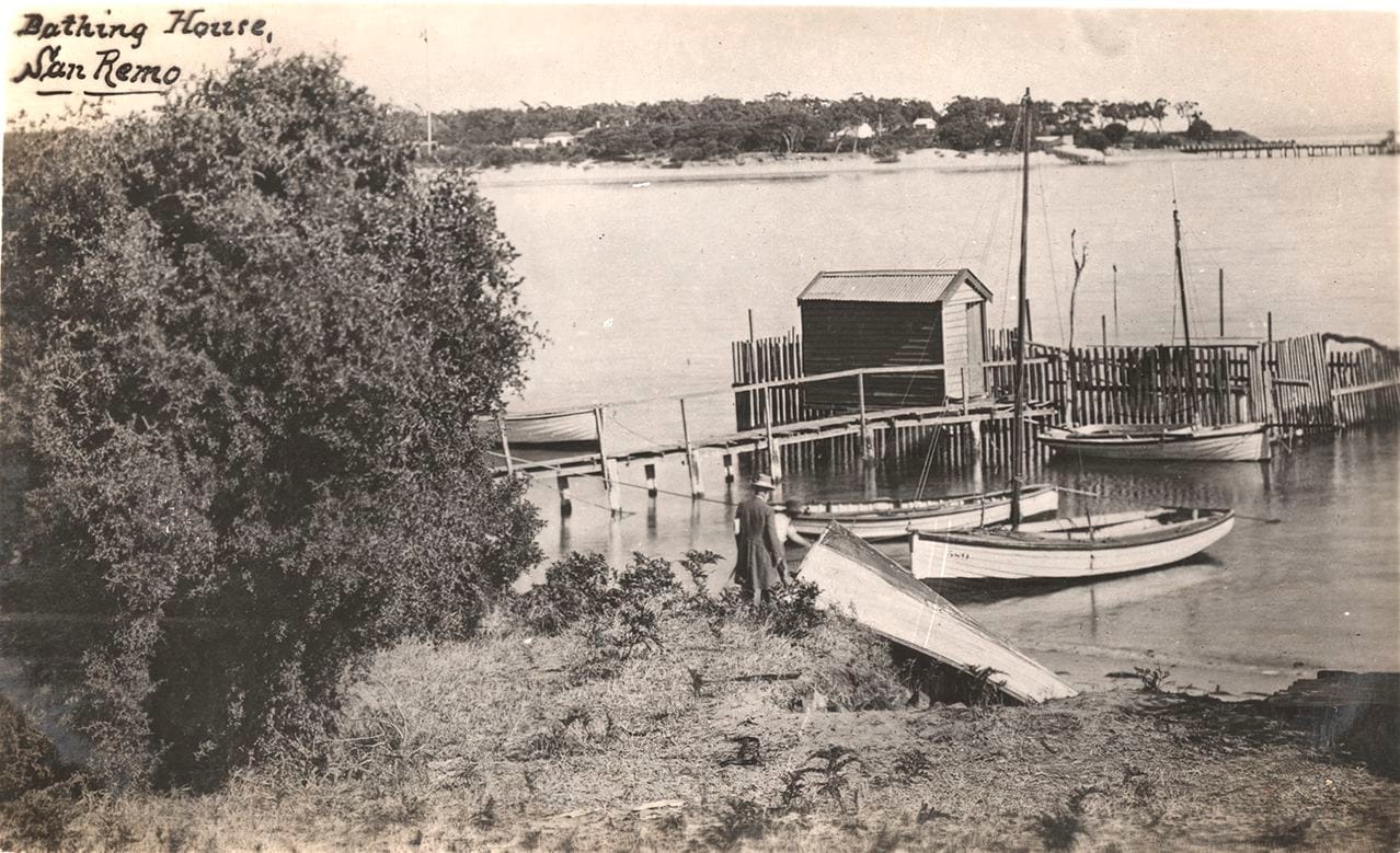 Low tide reveals historic sea baths at San Remo
