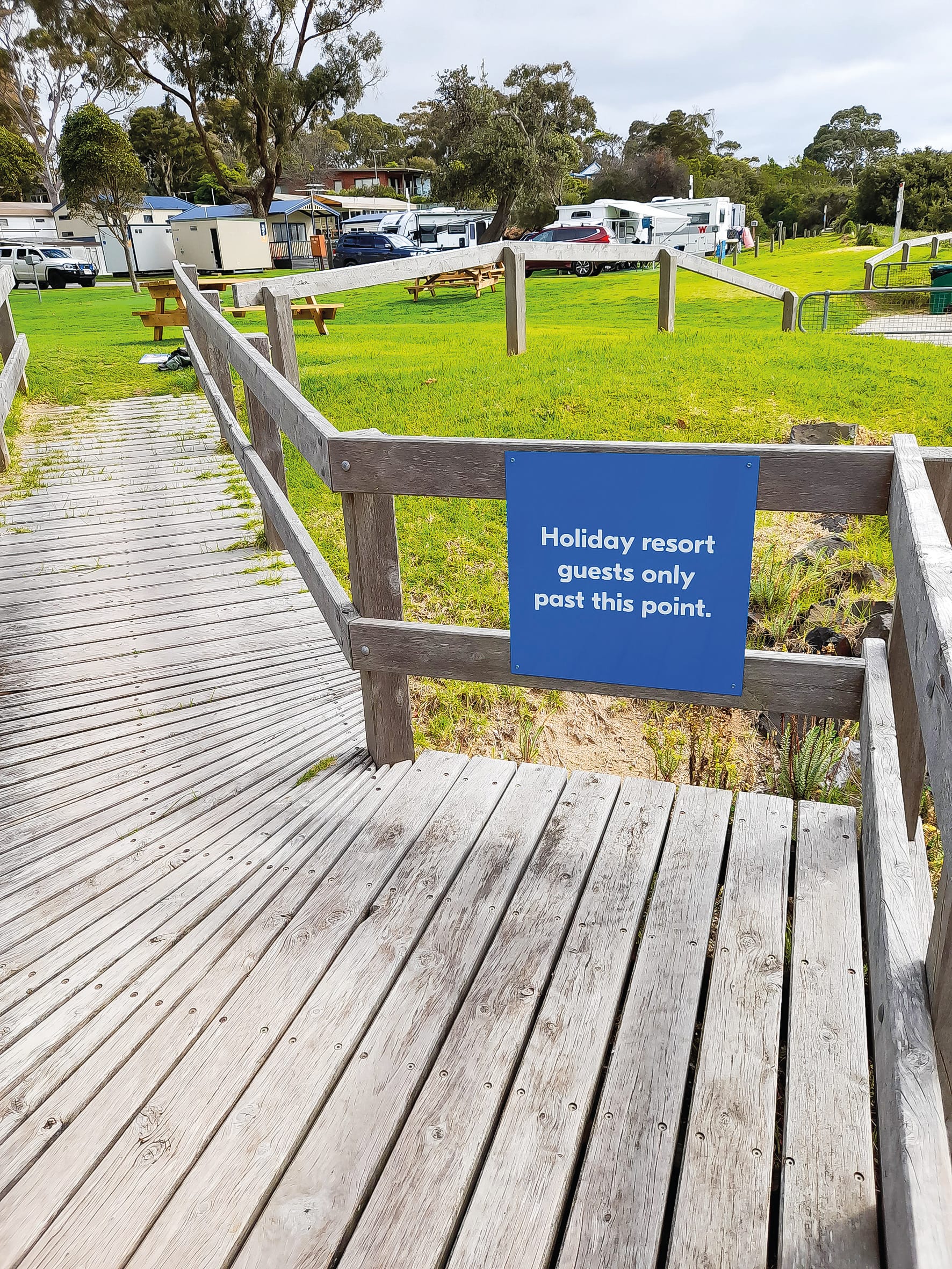 Caravan foreshore encroachment concerns