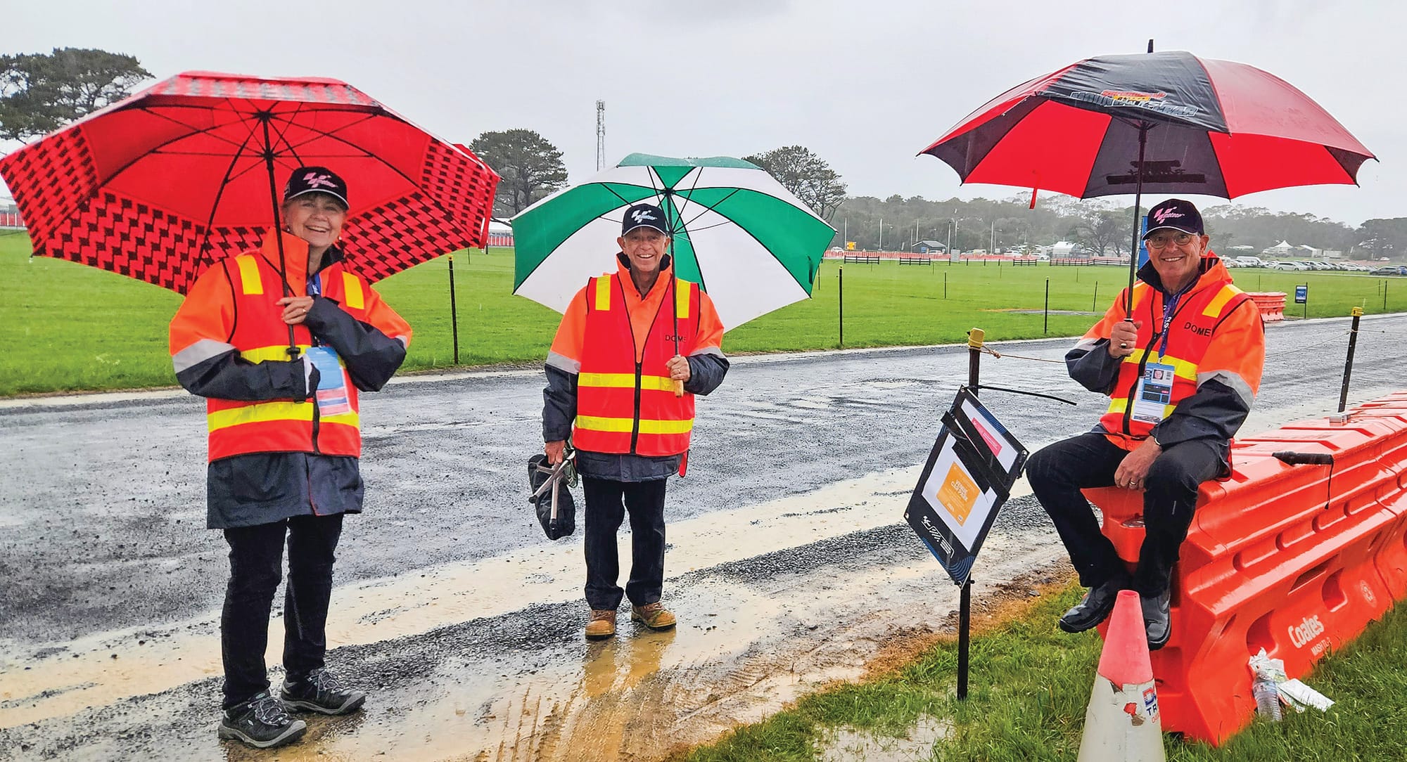 Rain or shine, Rotarians steer the way