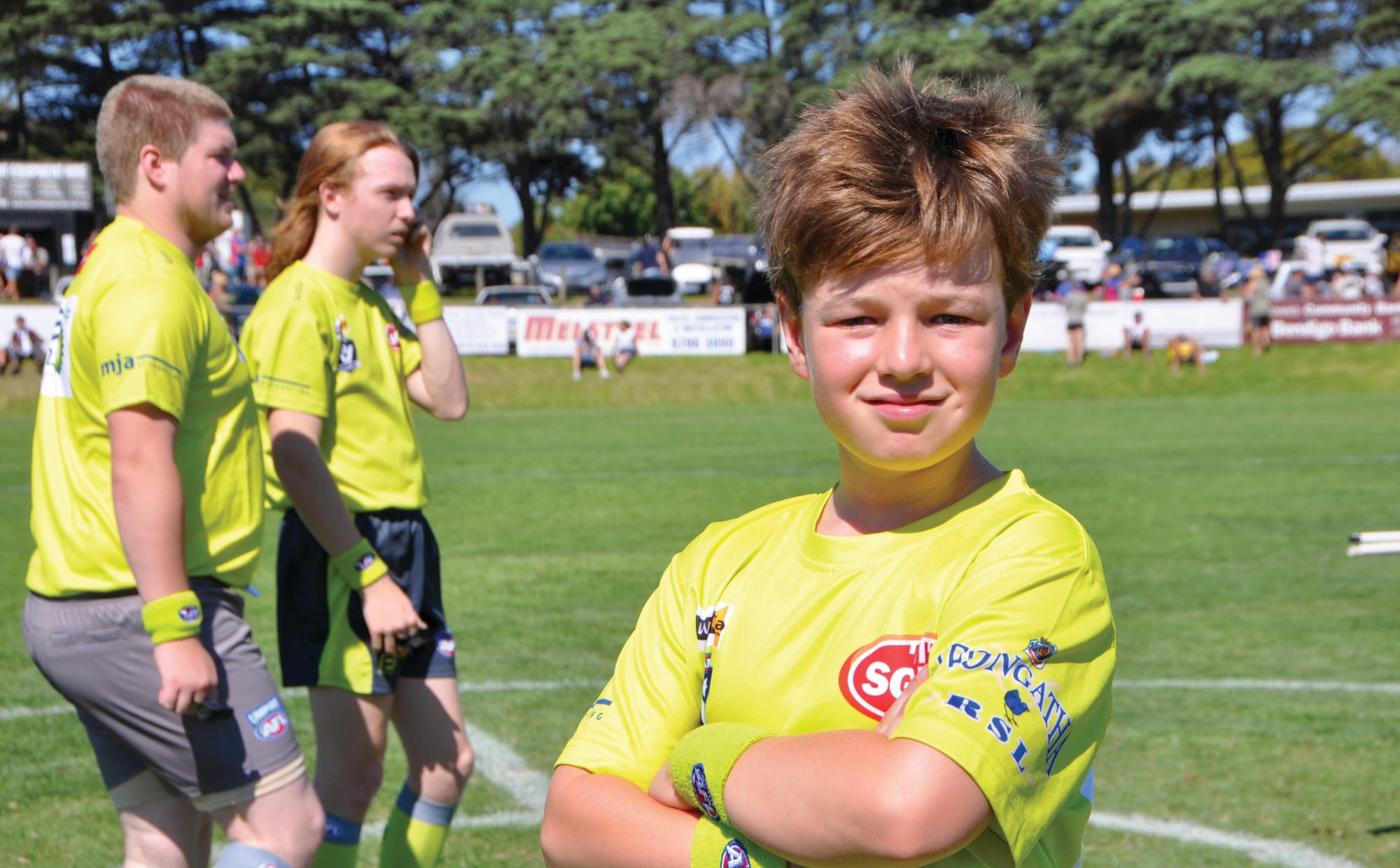 Oscar's first time on the field