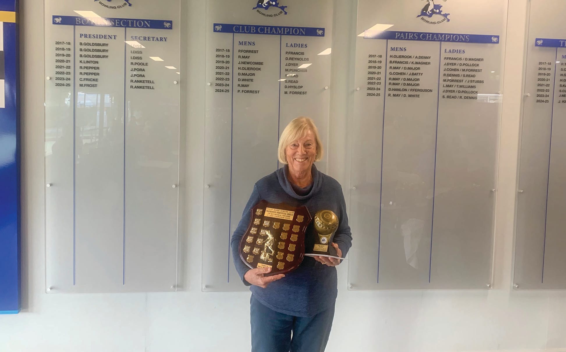 Presentation night for bowls crew