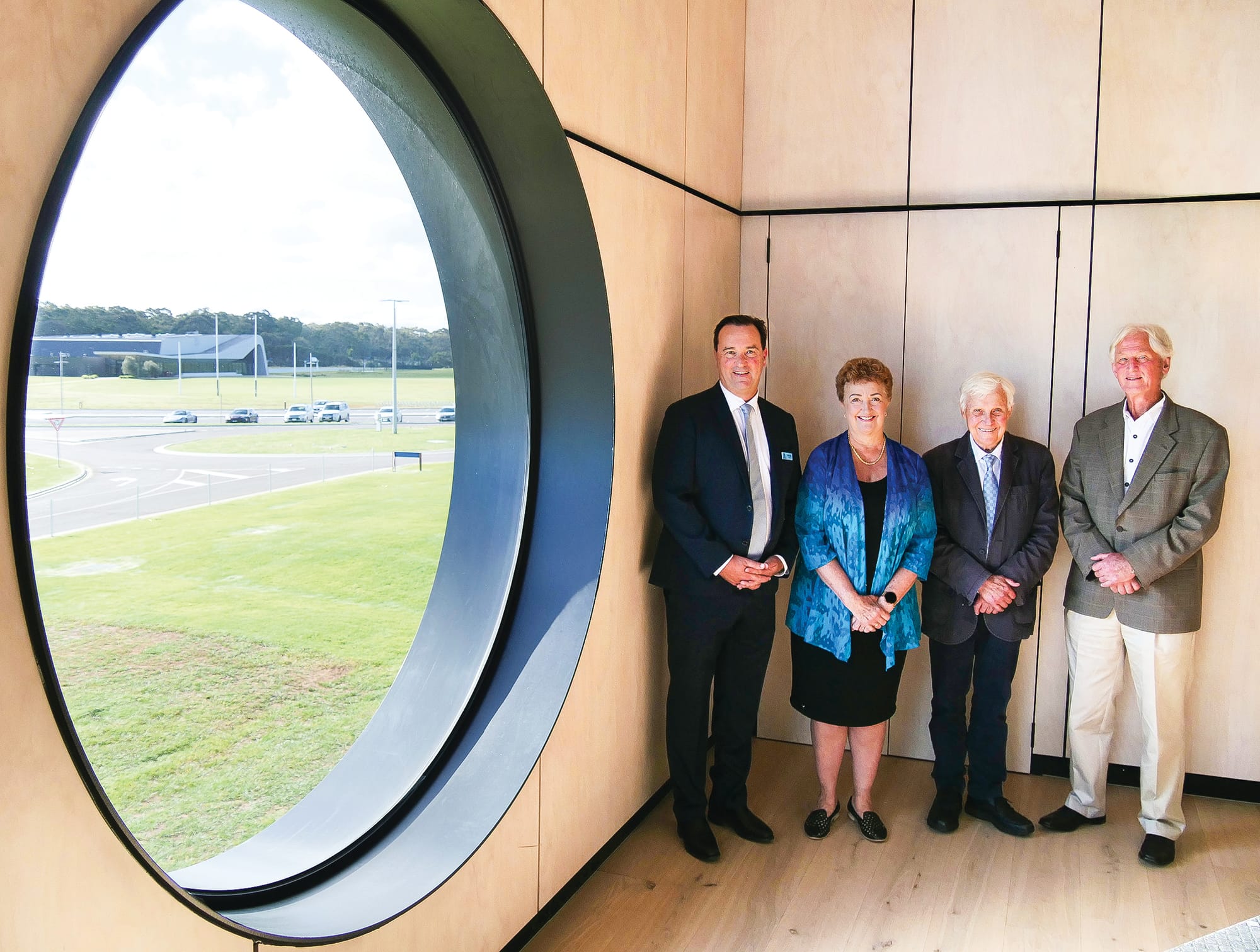 Former College principals visit new performing arts wing