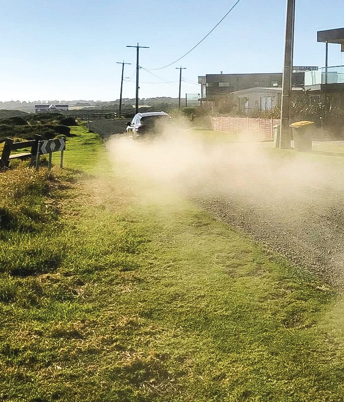 Dust to dust on island roads