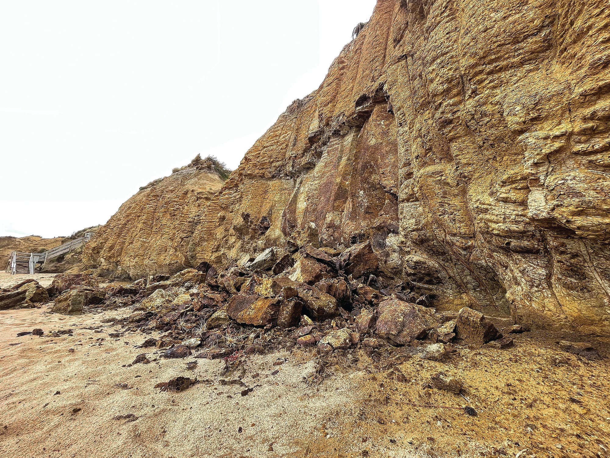 Crumbling cliff concerns continue