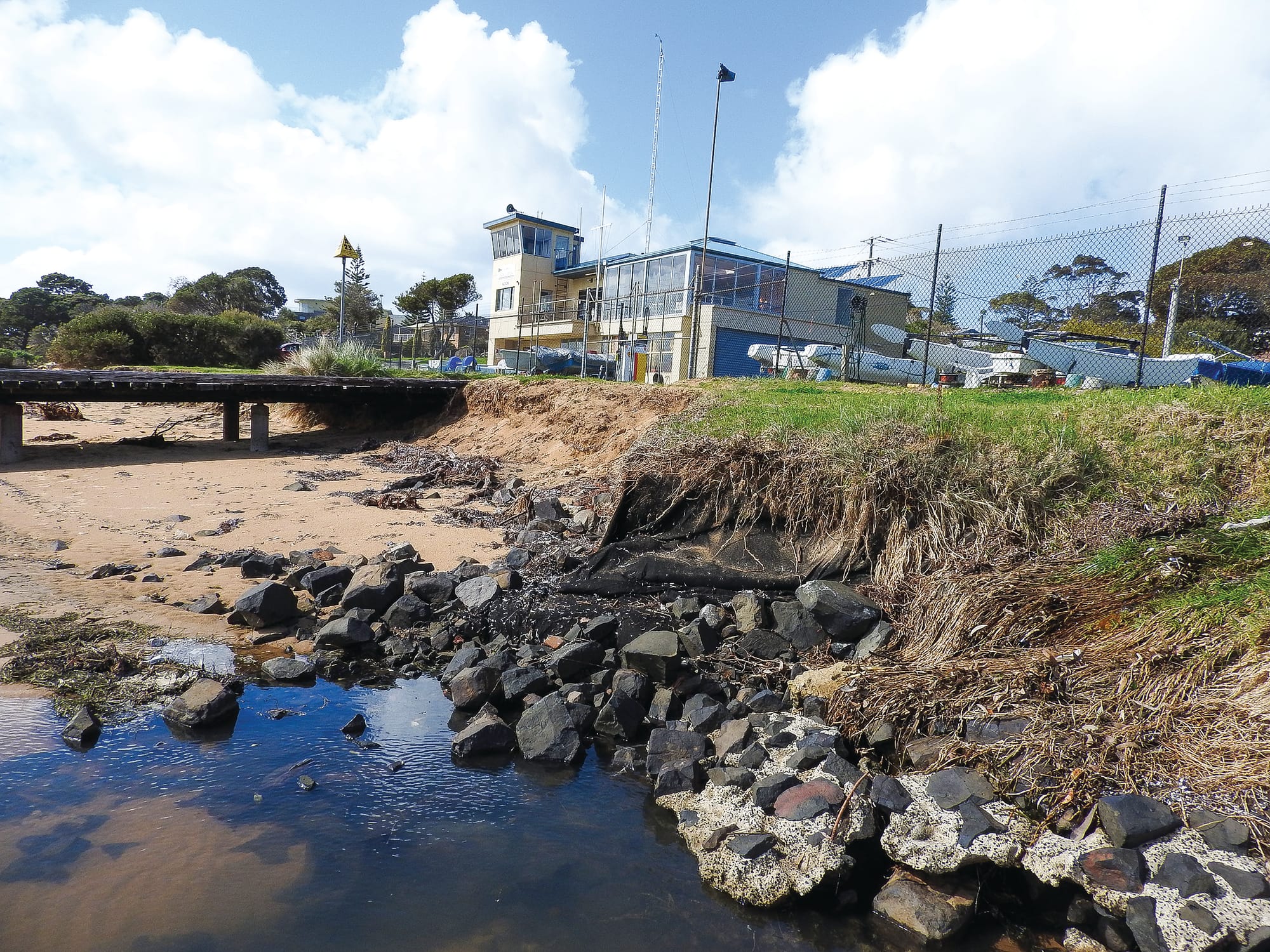 Yacht club may be forced to shrink from erosion