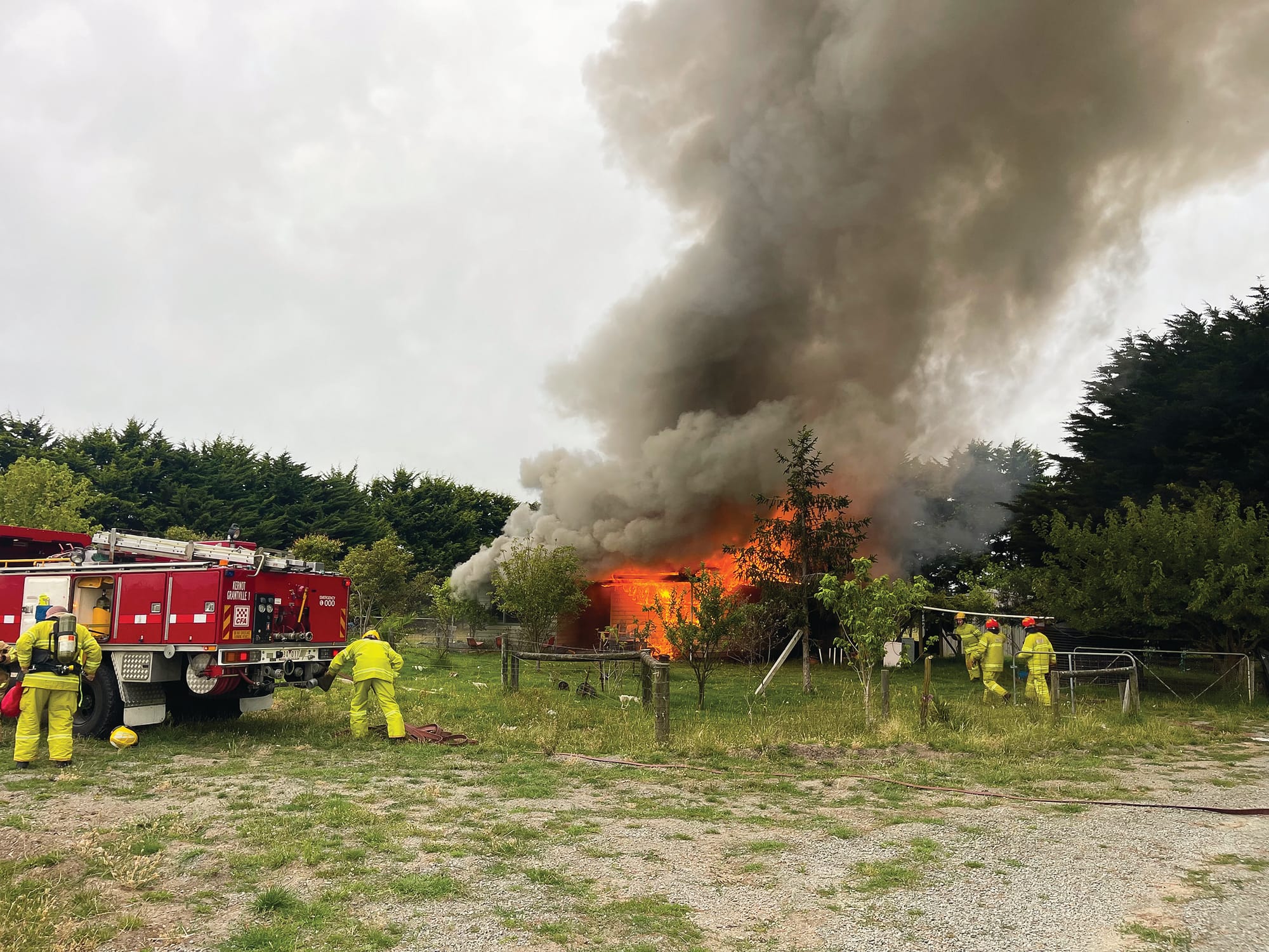 House engulfed at Bass