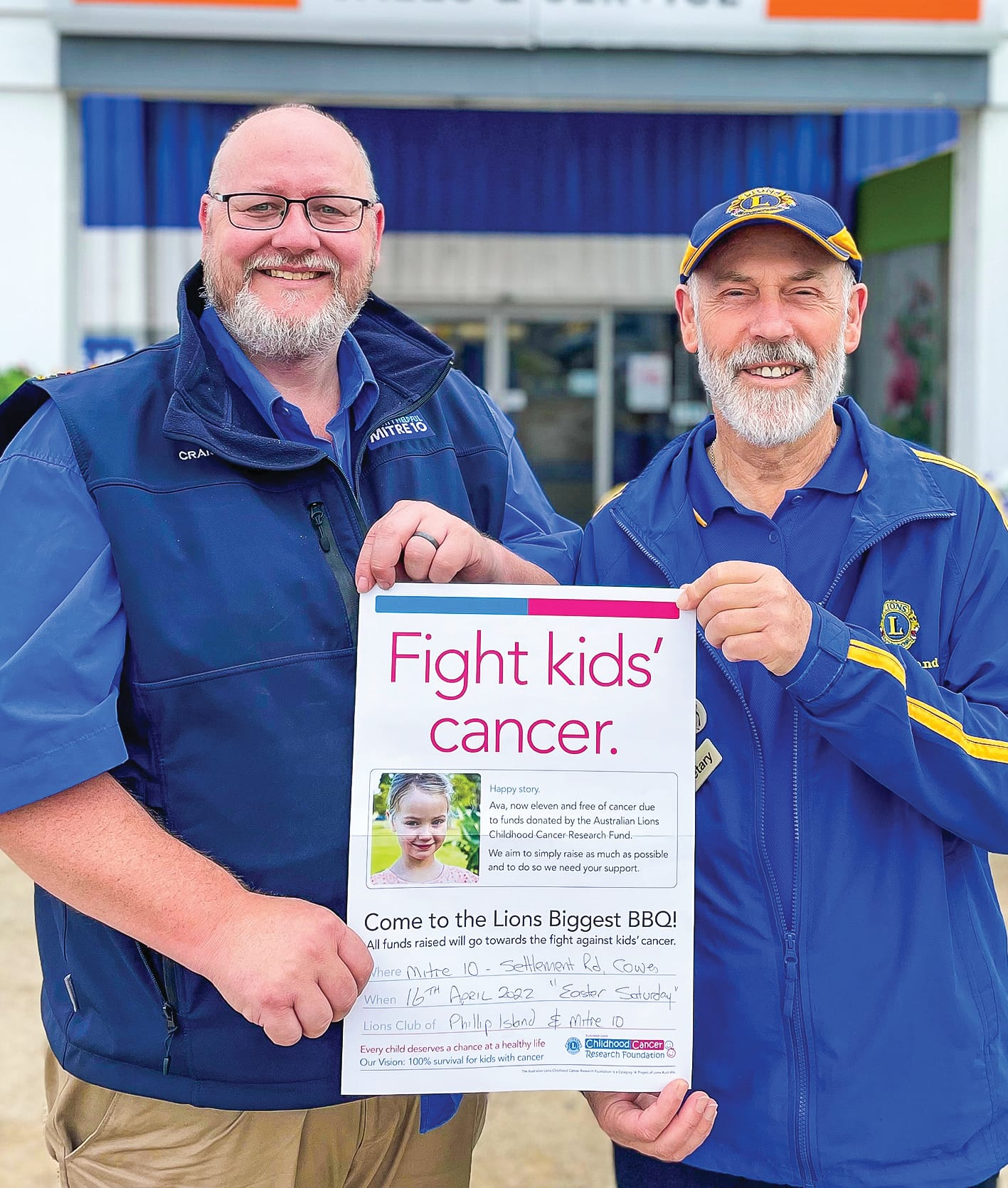 Lions and Mitre10 join to fight childhood cancer