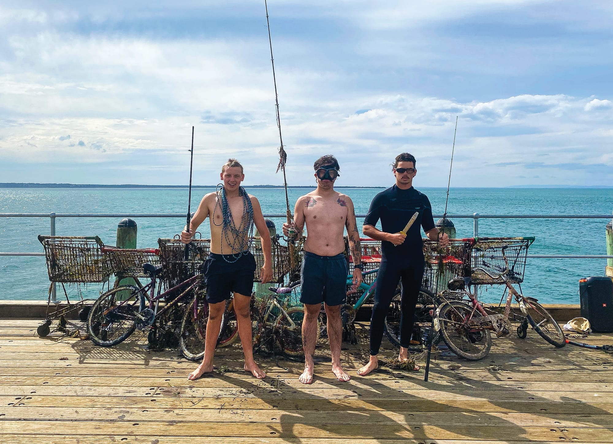 Diving in to clean up