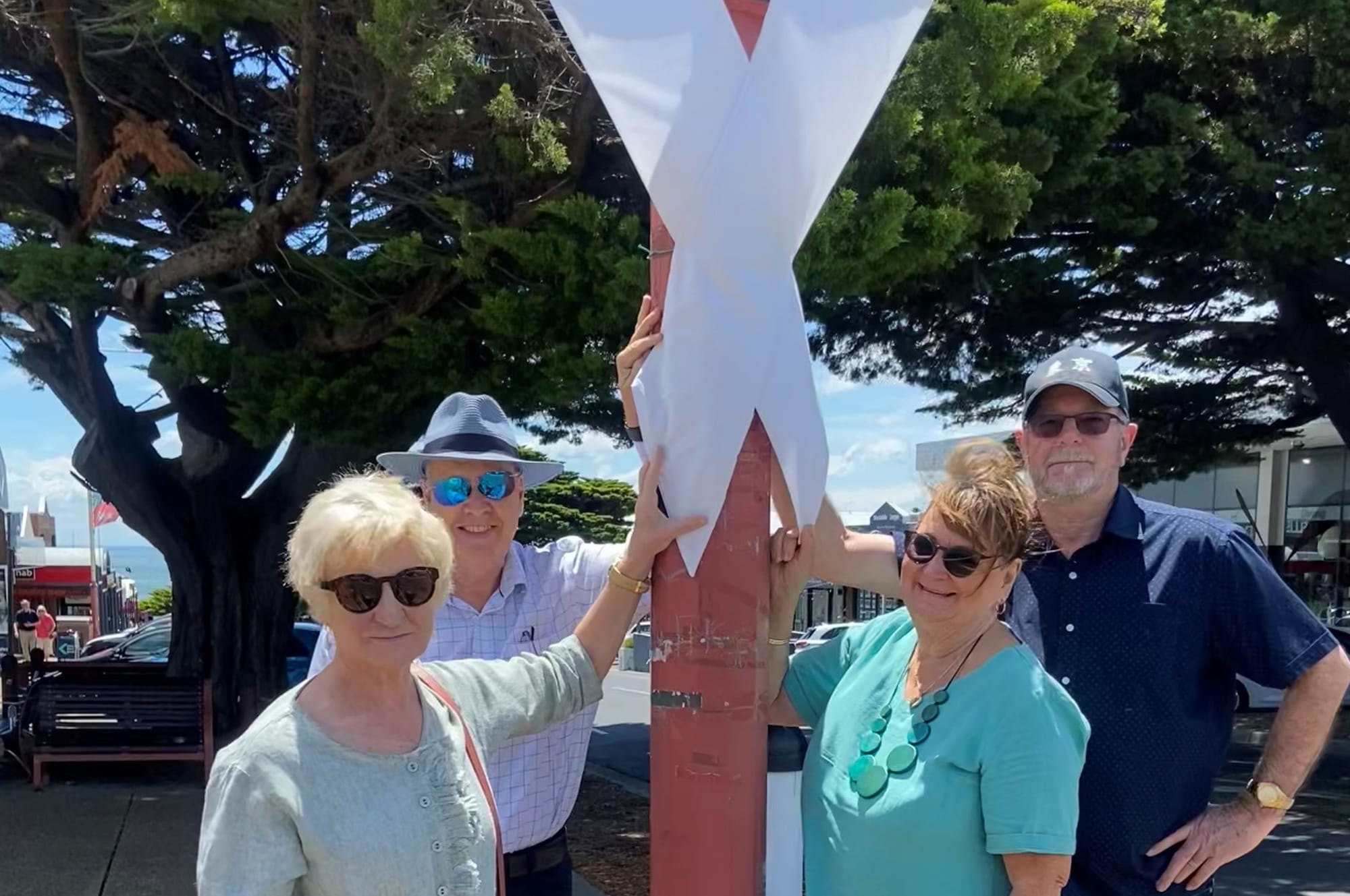 White ribbons for Sam