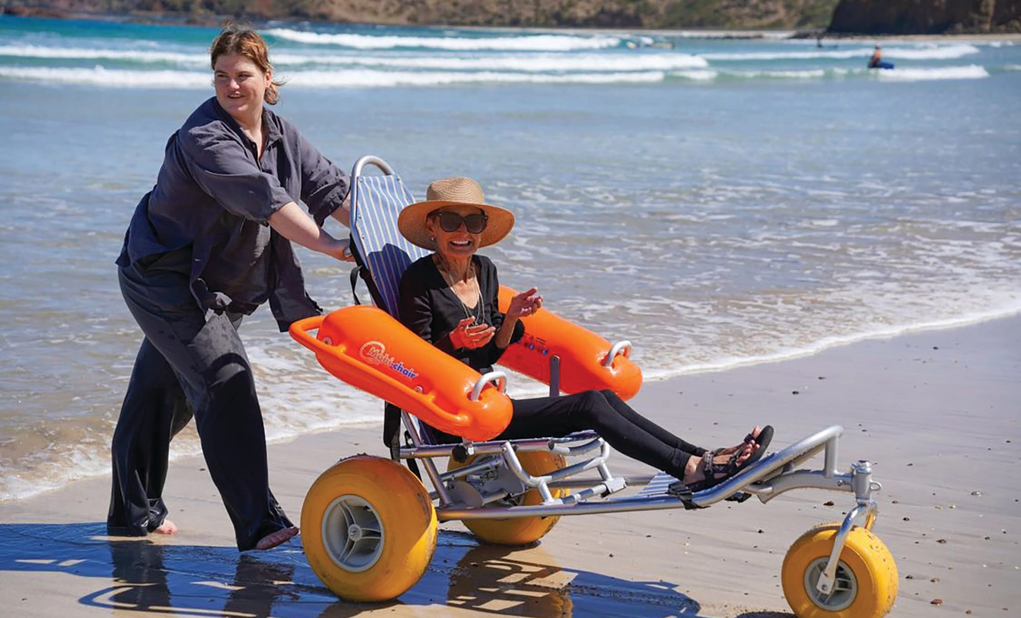 Beaches more accessible thanks to floating wheelchairs