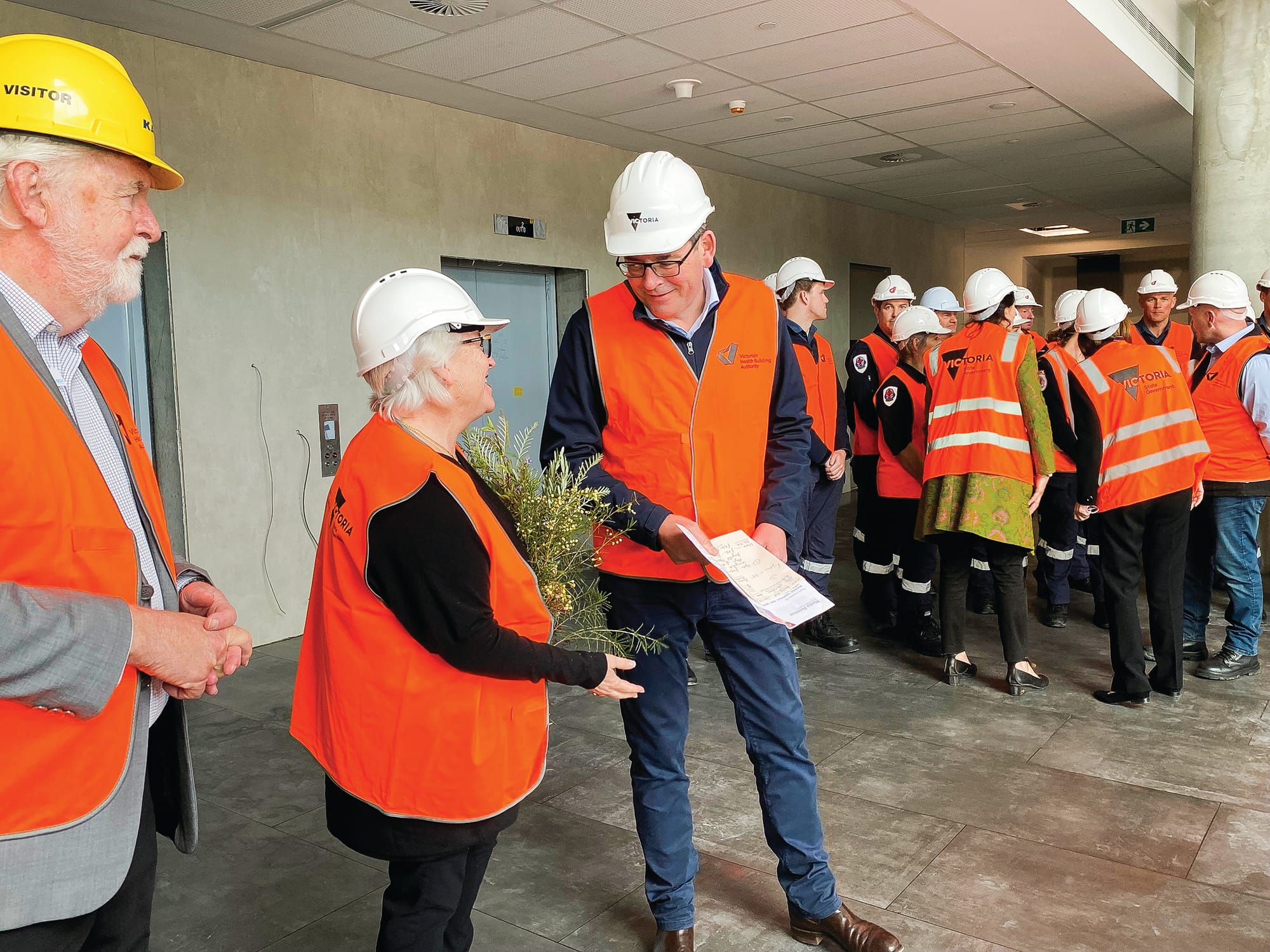 Premier visits with multi-million-dollar pledge for hospital