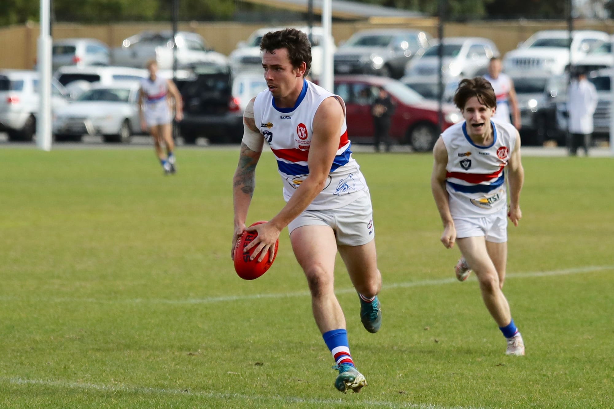 An arm wrestle for Reserves v Tooradin