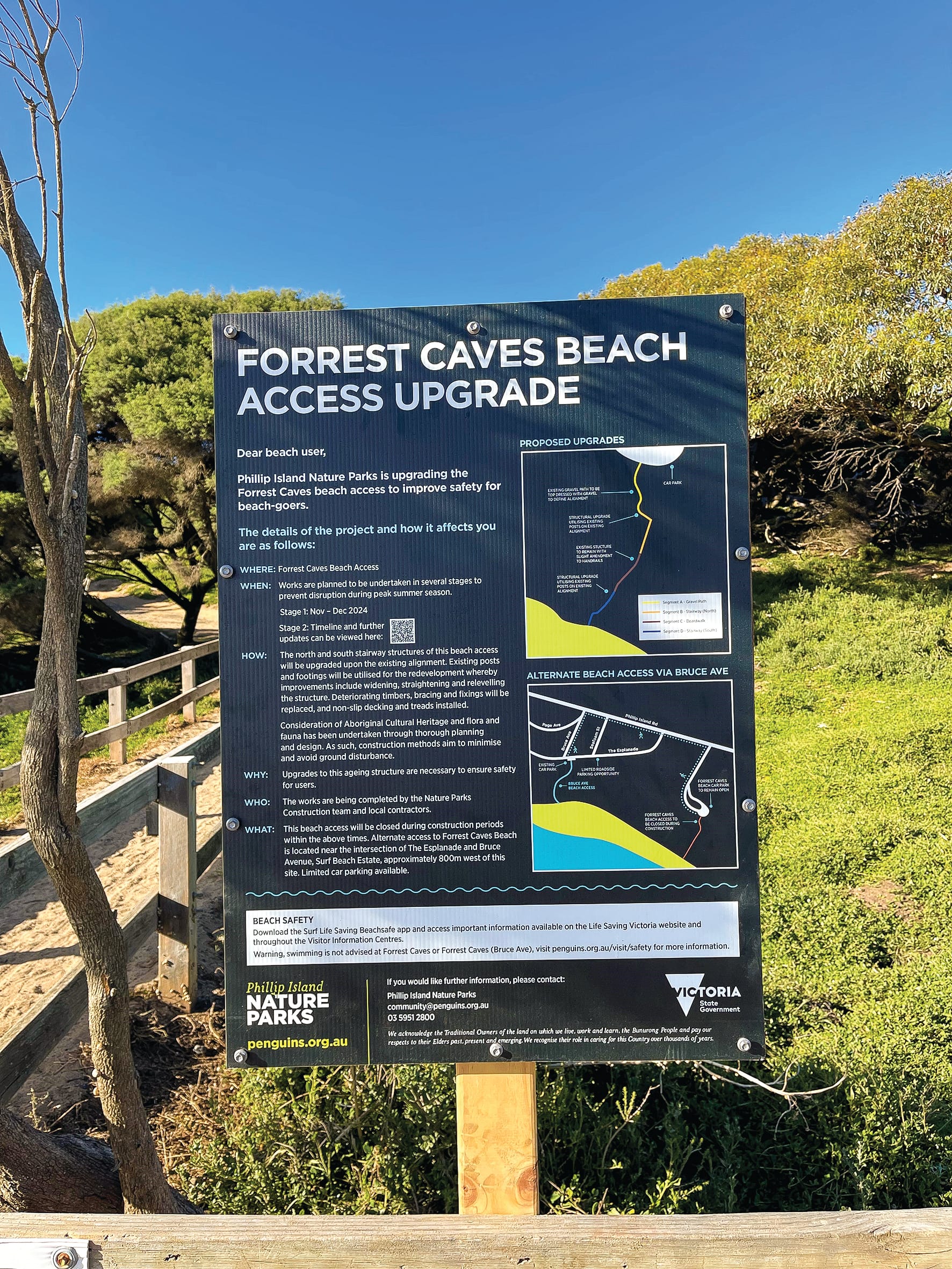 Forrest Caves stairway upgrades