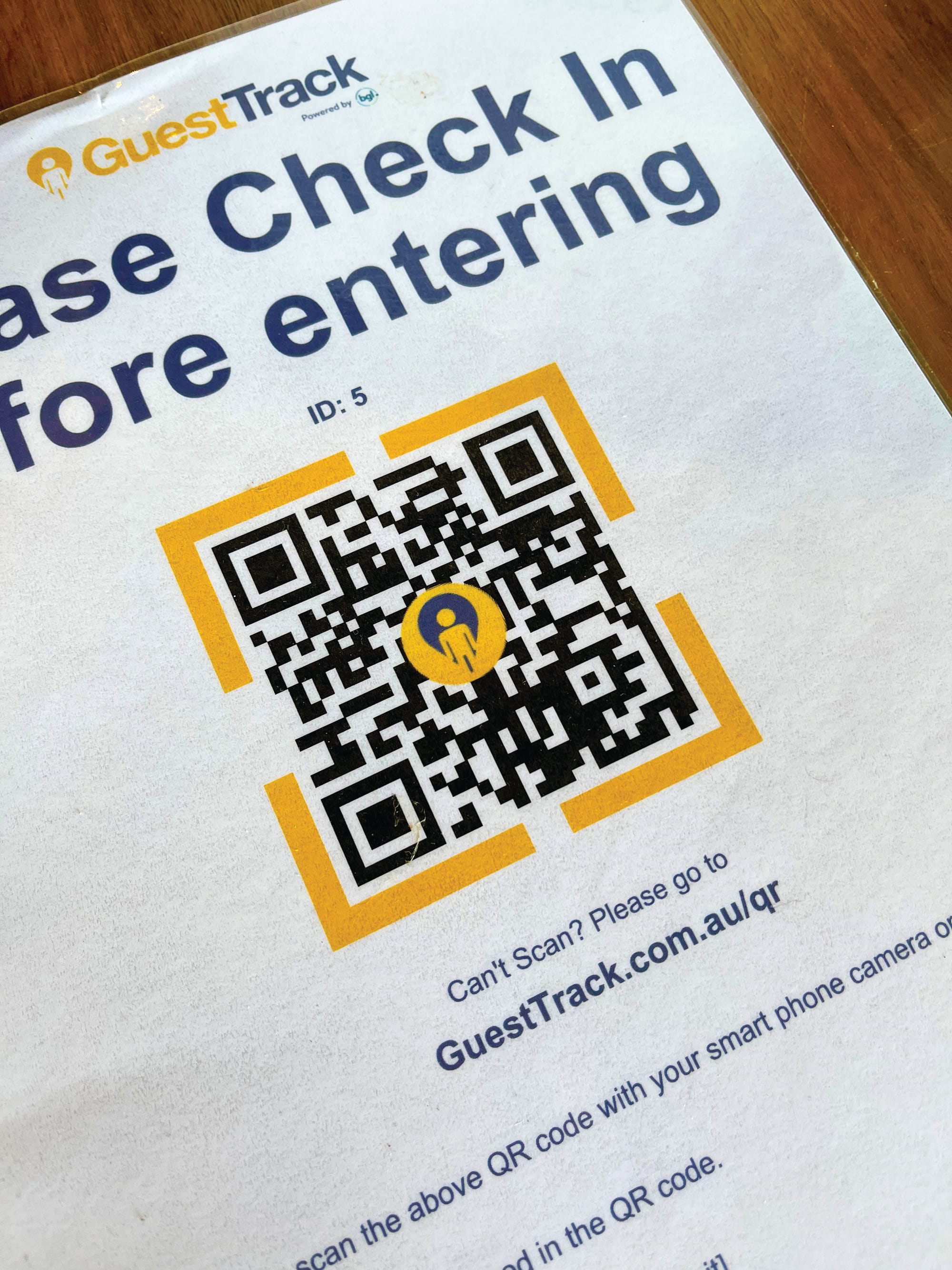 Make sure you check in