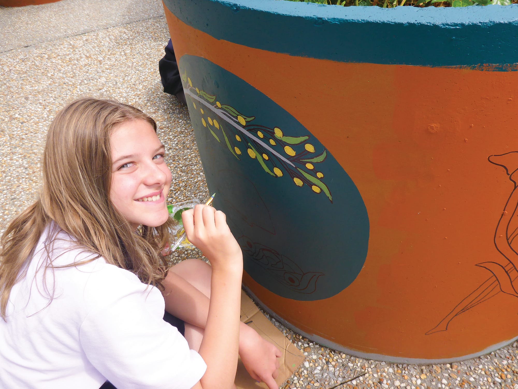 San Remo students paint new school mural