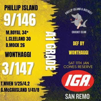 Island B Grade Sharks victorious against Inverloch