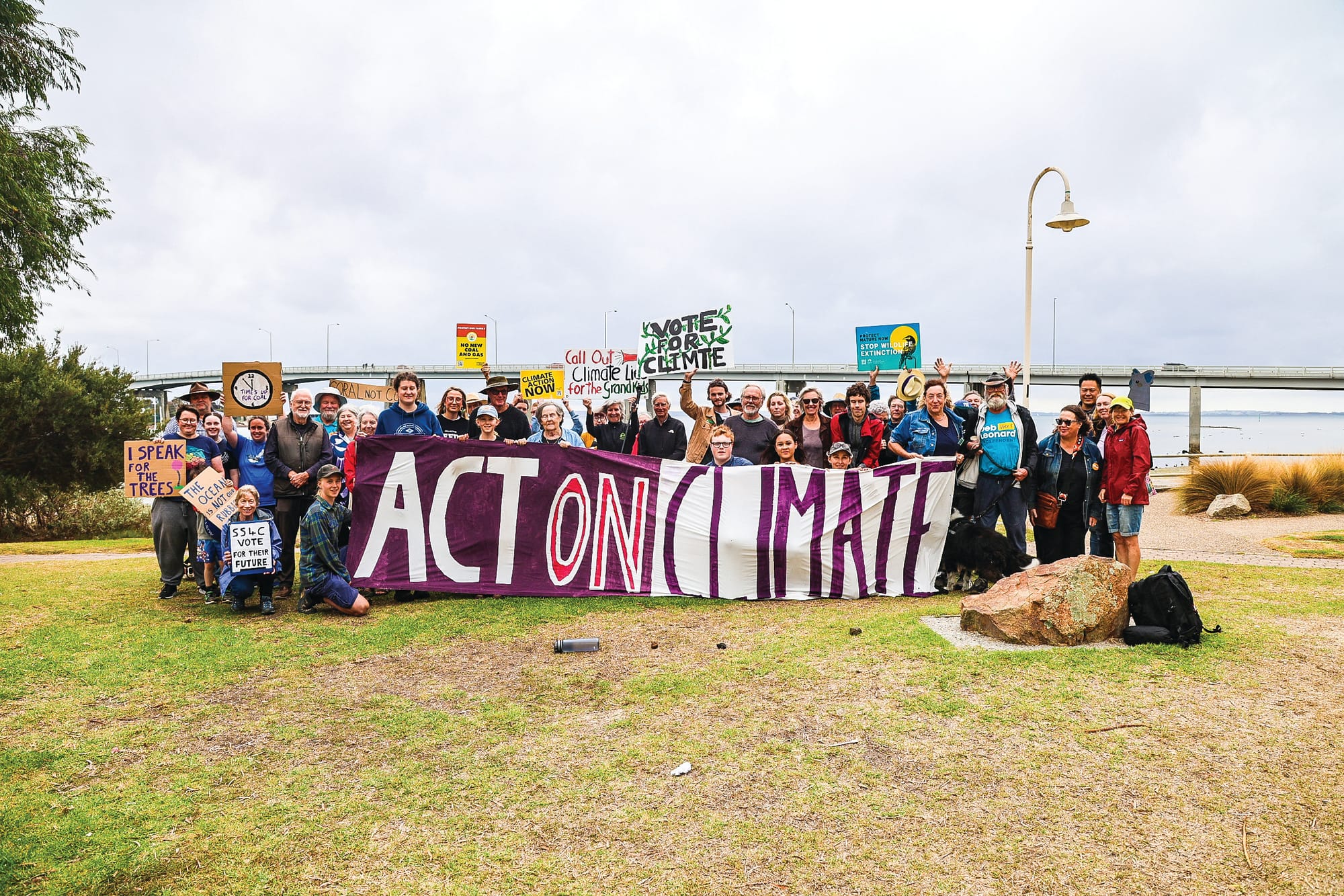 Climate action on San Remo foreshore