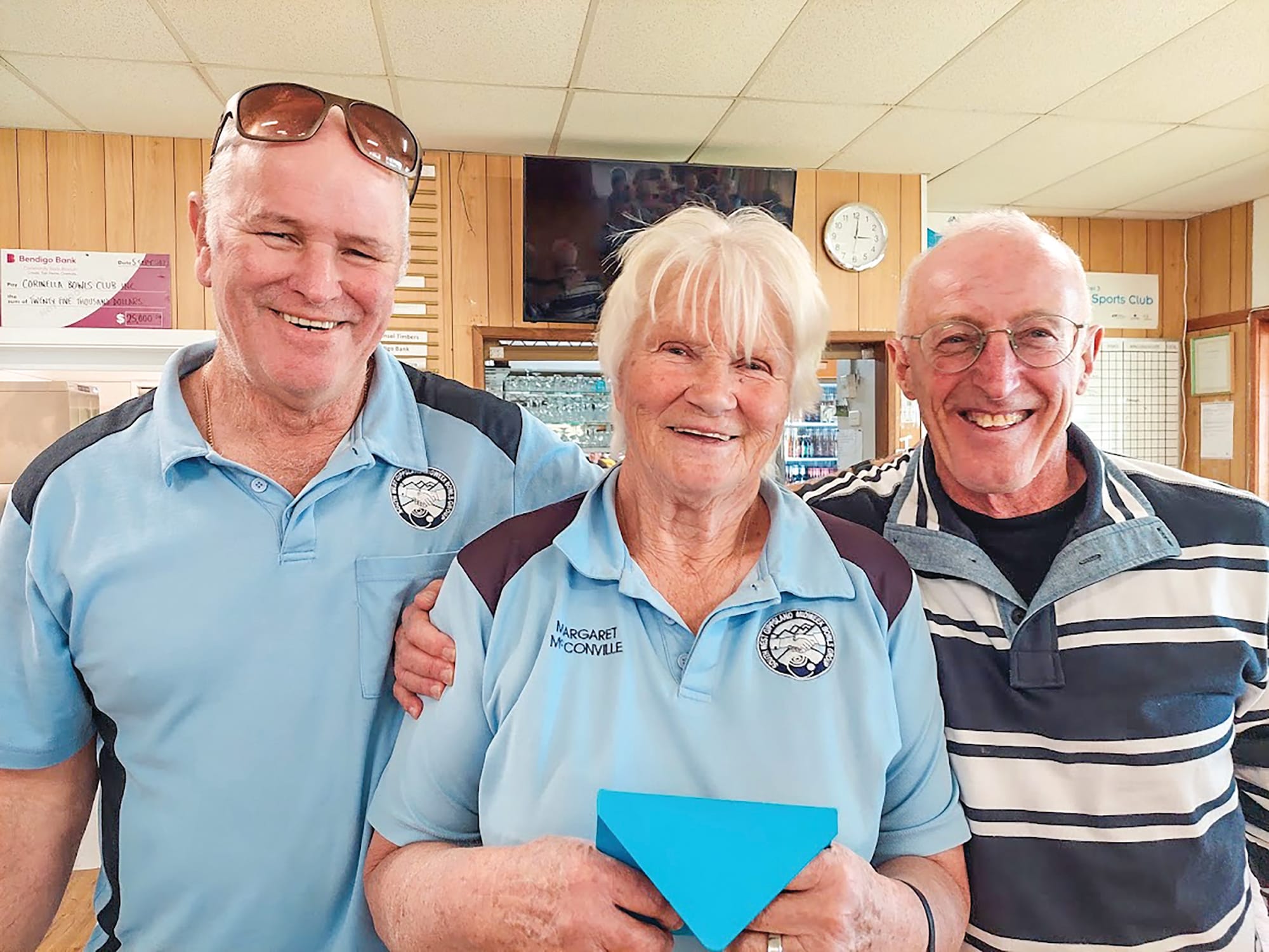 Friendly banter on the green