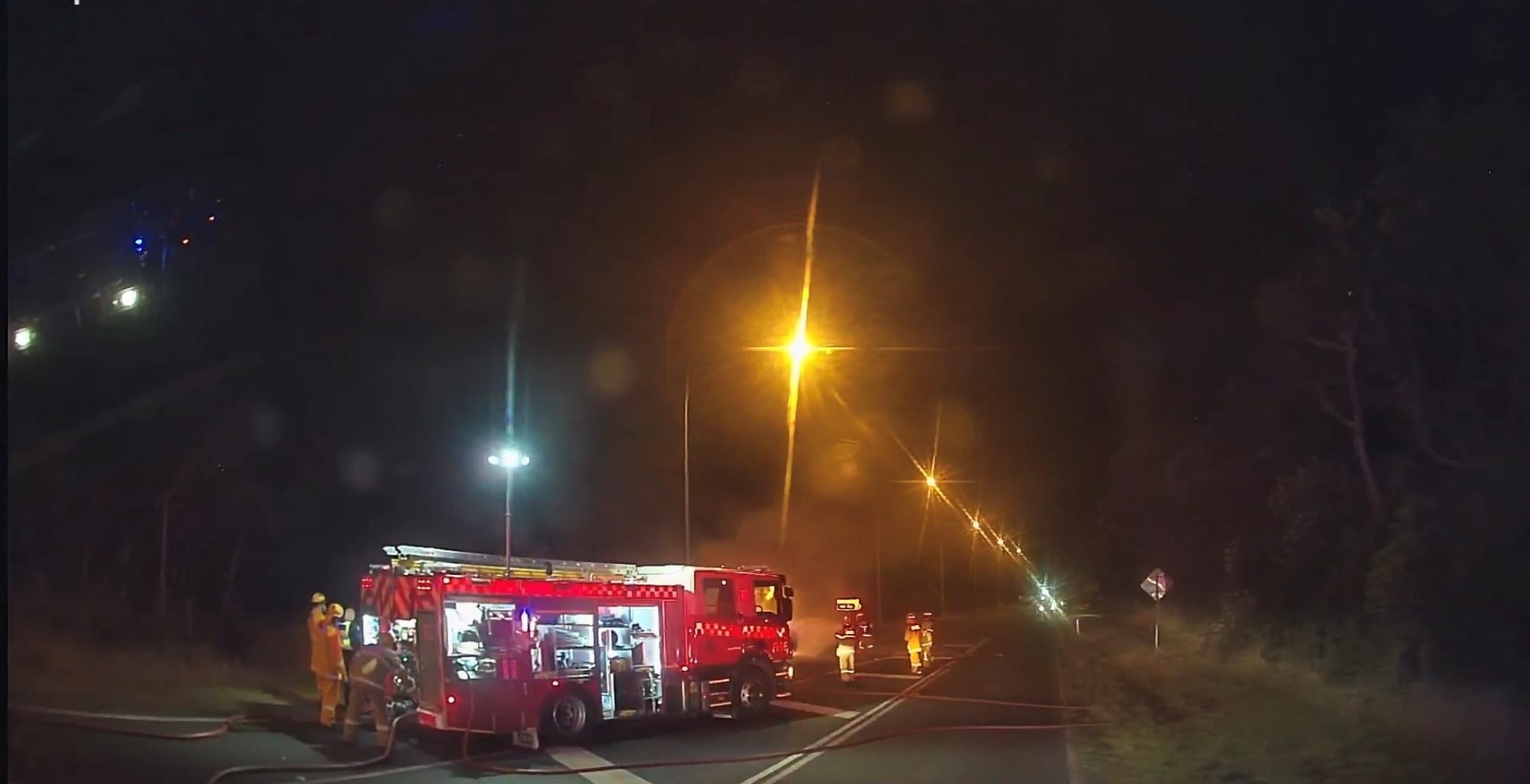 Firey night in Cowes