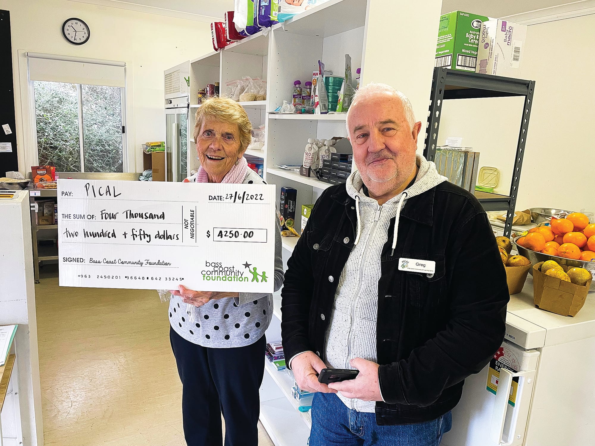 Community grant supports PICAL Food Pantry