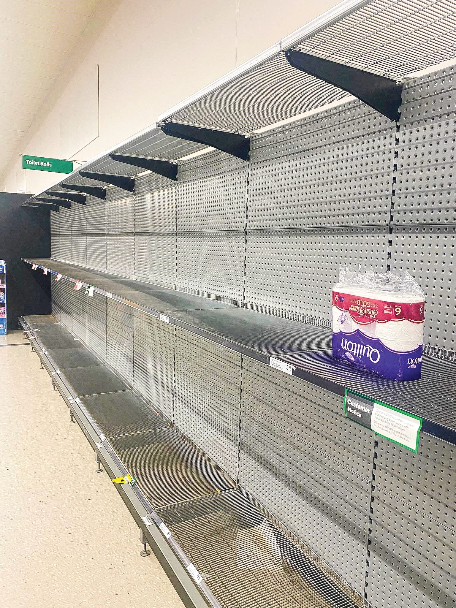 Supermarkets shelves bare