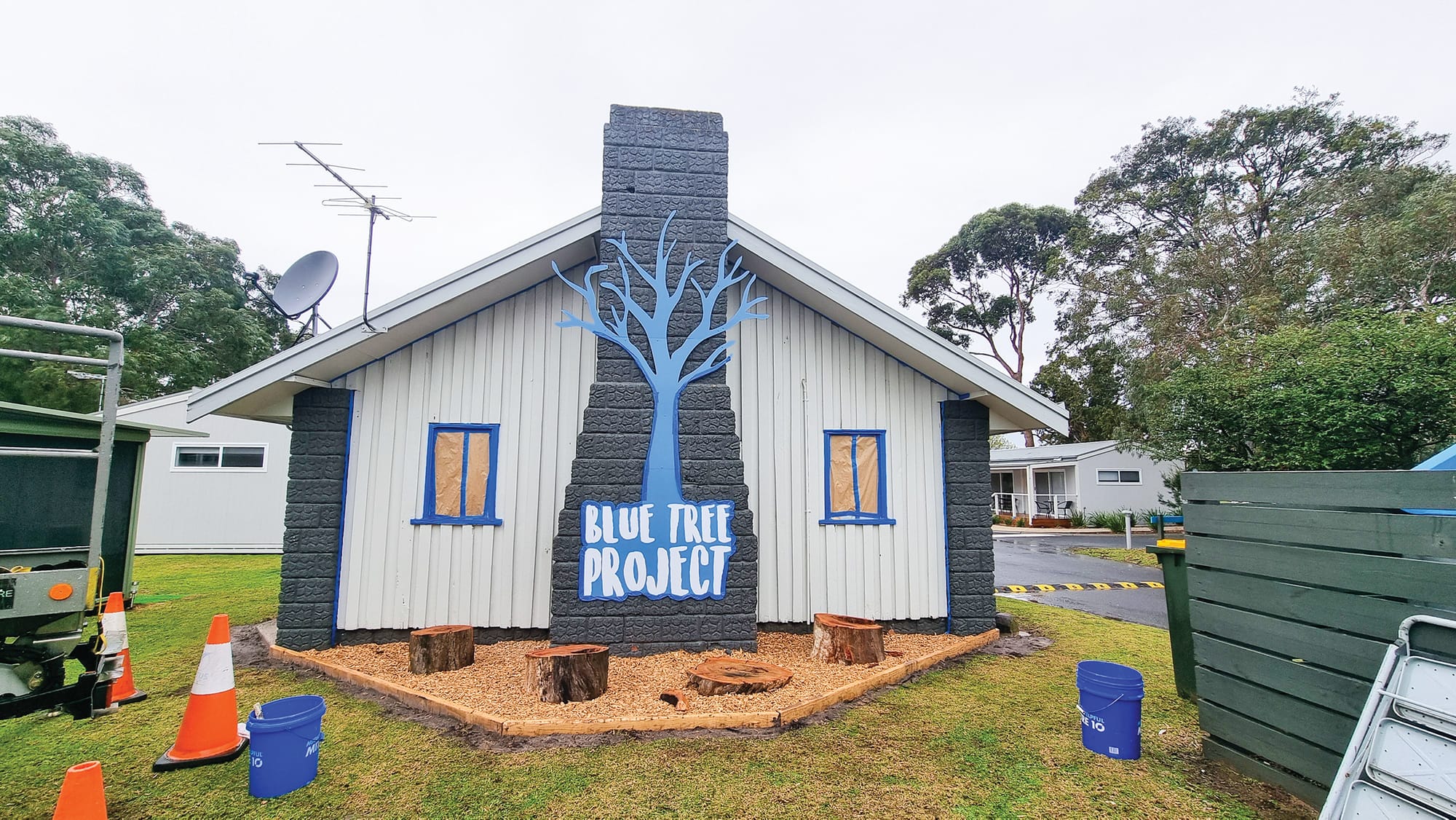 Turning blue for mental health awareness