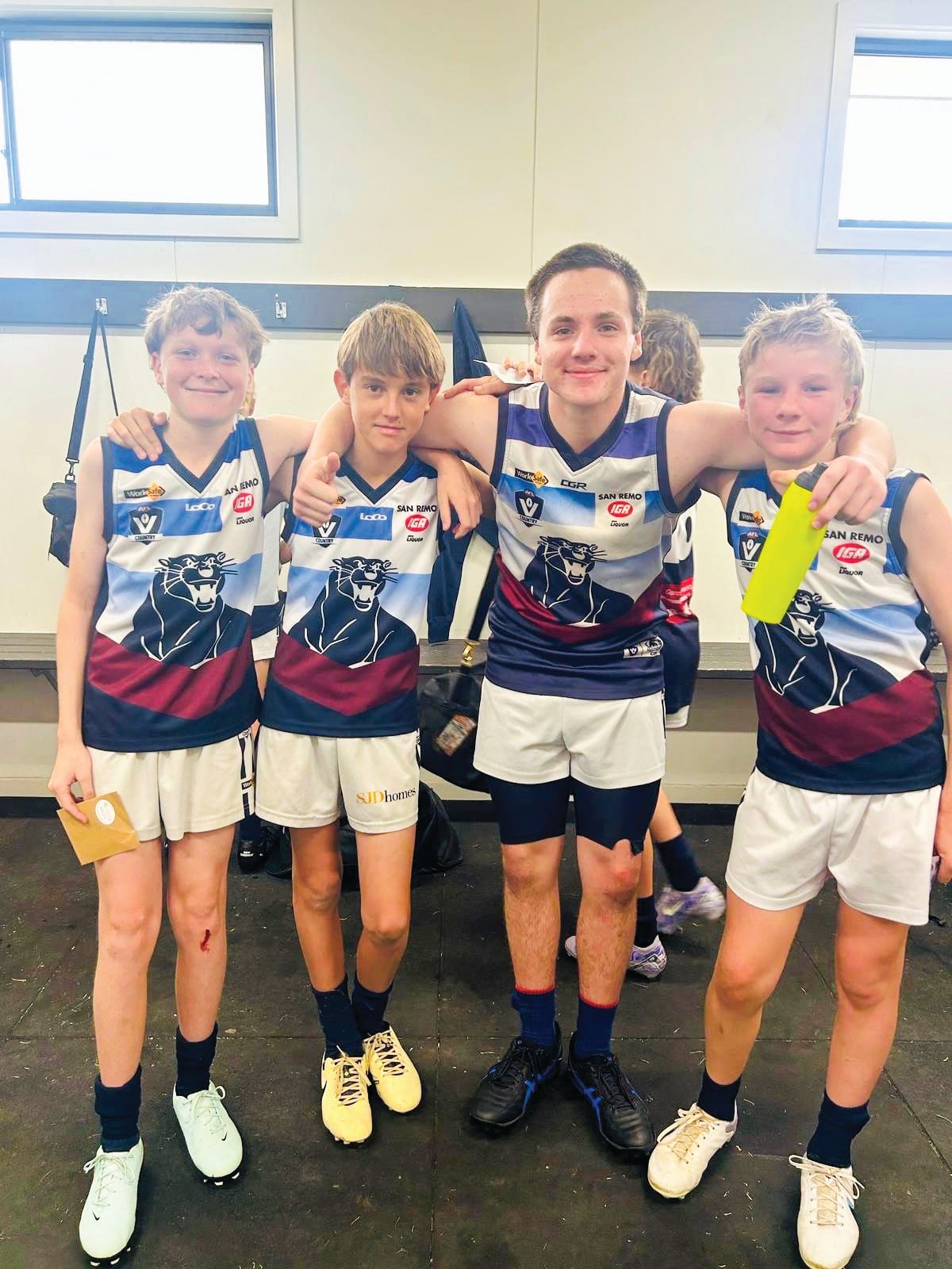 Kilcunda Bass juniors take on Dalyston in windy conditions