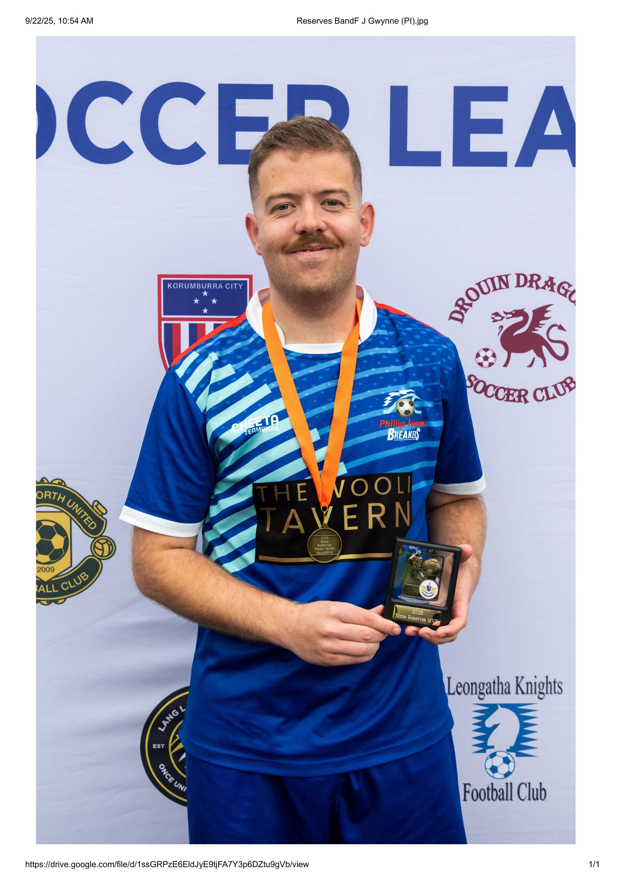 Jacob Gwynne (Vice Captain) was awarded the Best and Fairest in the Reserves Grand Final.