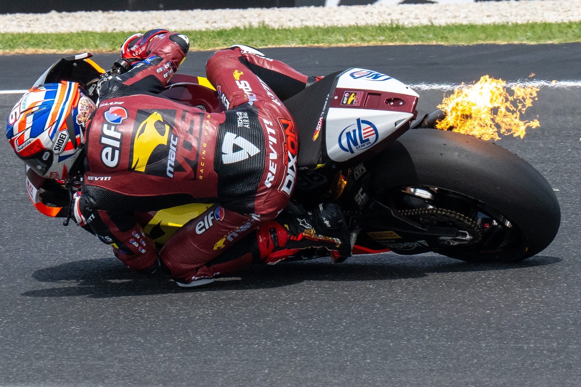 British rider Jake Dixon flaming hot out of Siberia on Friday.  Photo: IanR Photography.