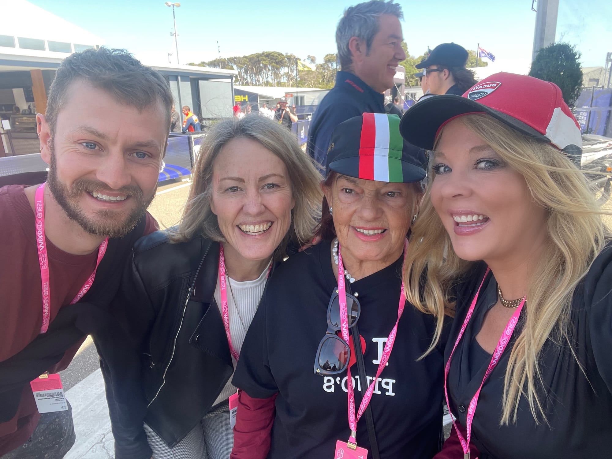 Gavin Wall, Bass Coast Mayor Cr Rochelle Halstead, Rosa Scarlato of Pino’s and Katrina Lawrence. Photo: Katrina Lawrence.