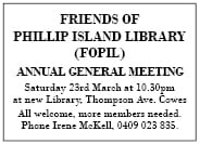 Friends of Phillip Island Library - AGM