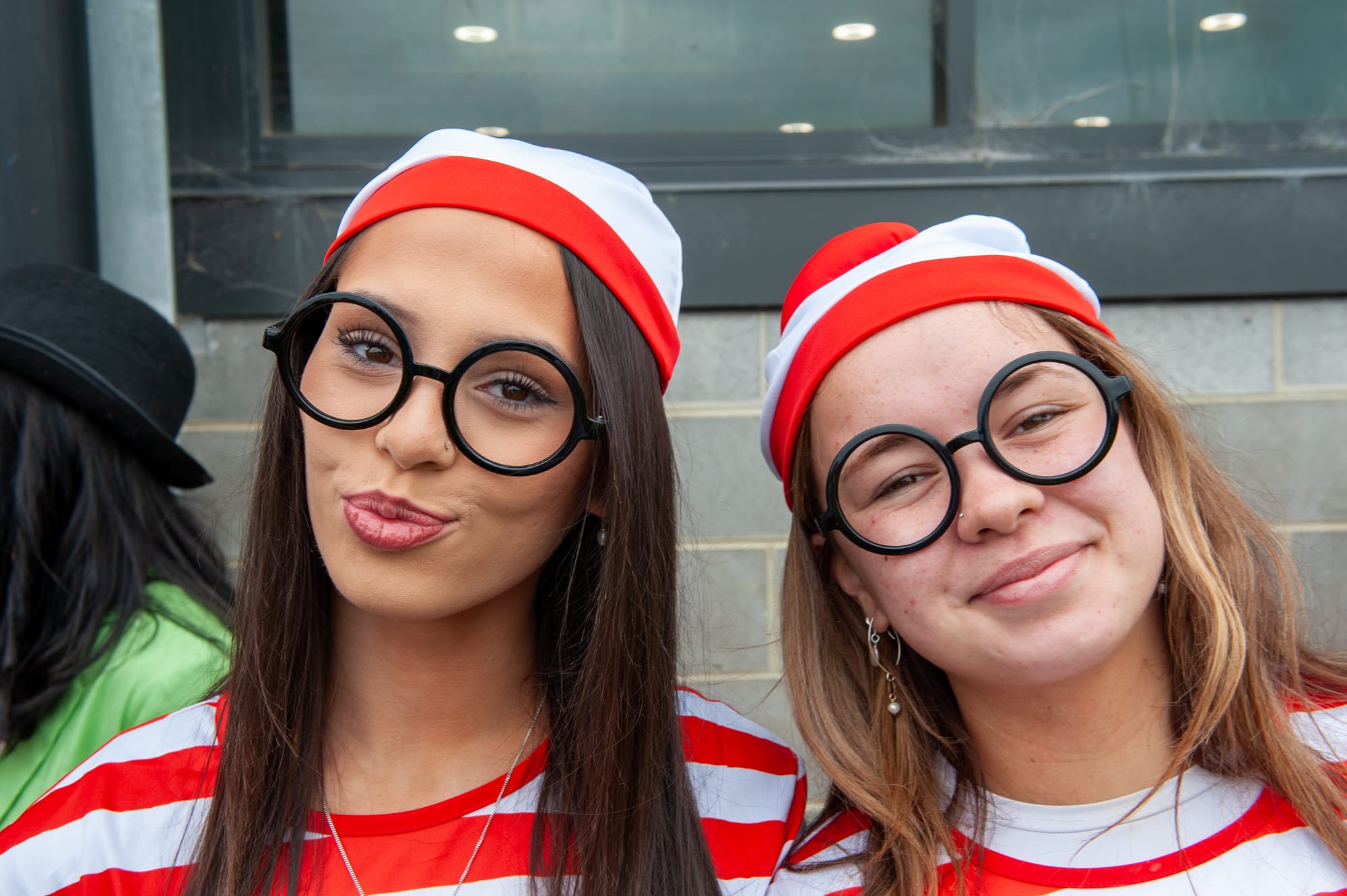 Where's Wally? Sophie Emile and Petra Van Vanrooy at the Bass Coast College Dress Up day.