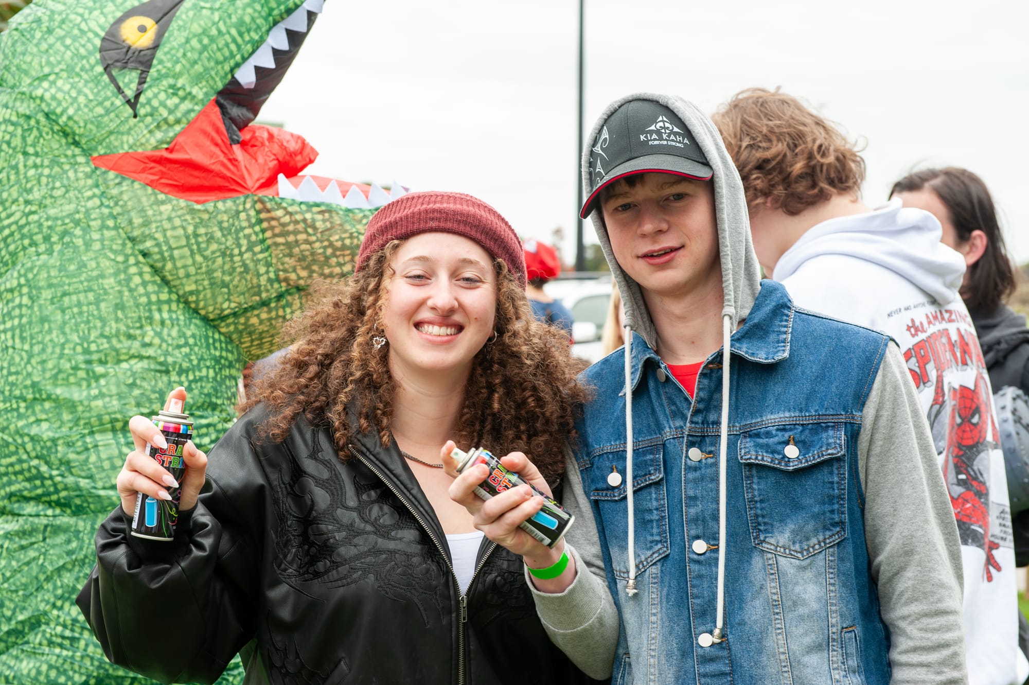 Celebrating on Bass Coast College Dress Up day are Maggie Tsaousidis and Brodie Sarton.