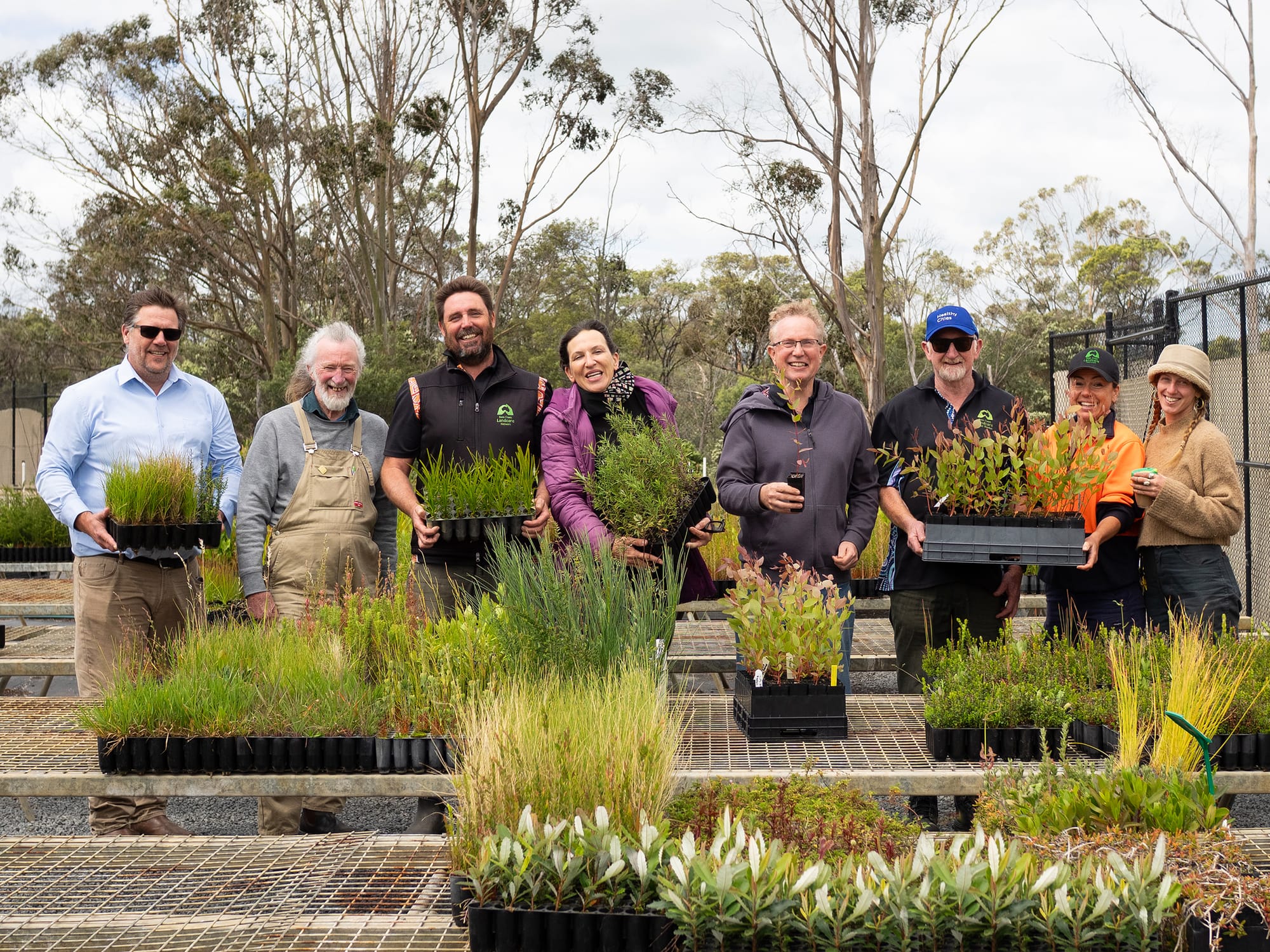 Jordan Crugnale MP with BCLN Board members Simon Richardson, Paul Speirs, Dave Bateman EGM, Peter Nuttman, John Carney, Dani Carr BCLN Nursery assistant and Stevie Wynen BCLN Manager.